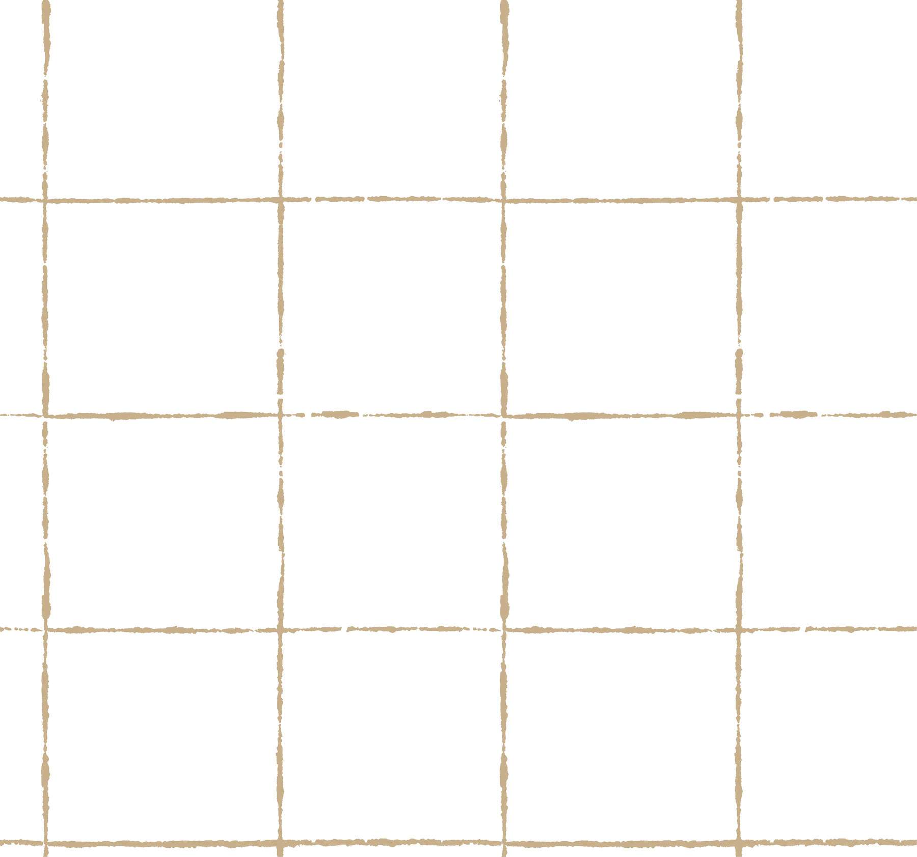 La Vitre Plaid Gold Wallpaper