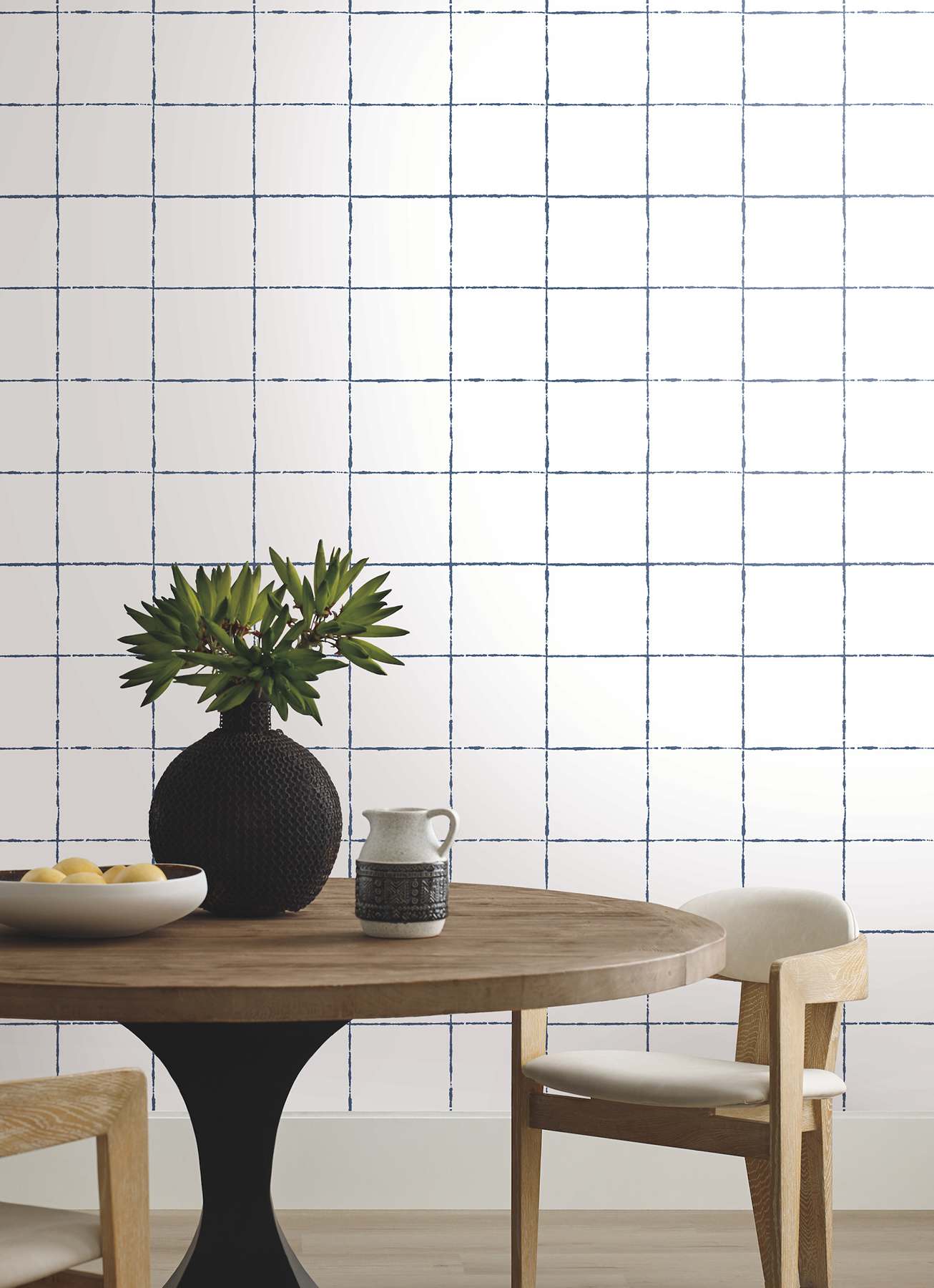La Vitre Plaid Ultramarine Wallpaper