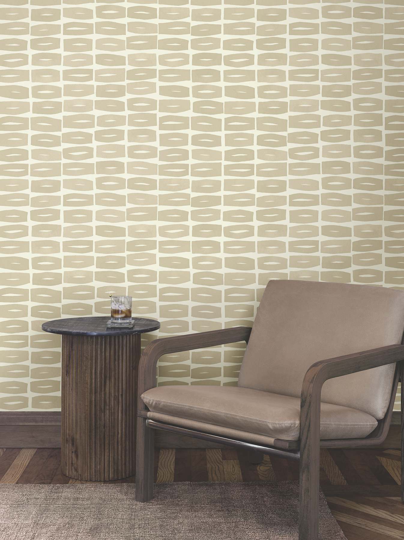 Modernist Motif Linseed Oil Wallpaper