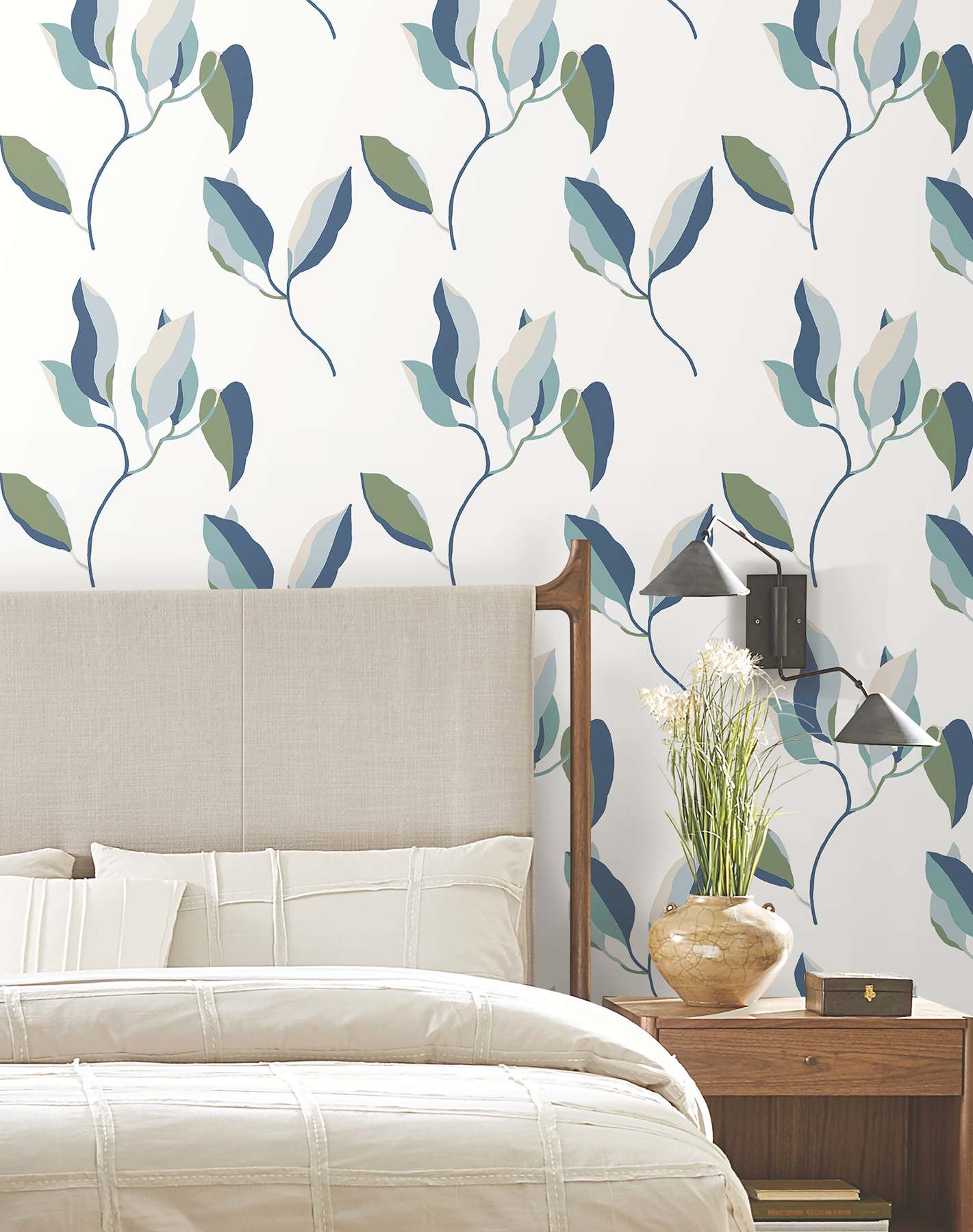 Brushwork Branches Alpine & Cobalt Wallpaper