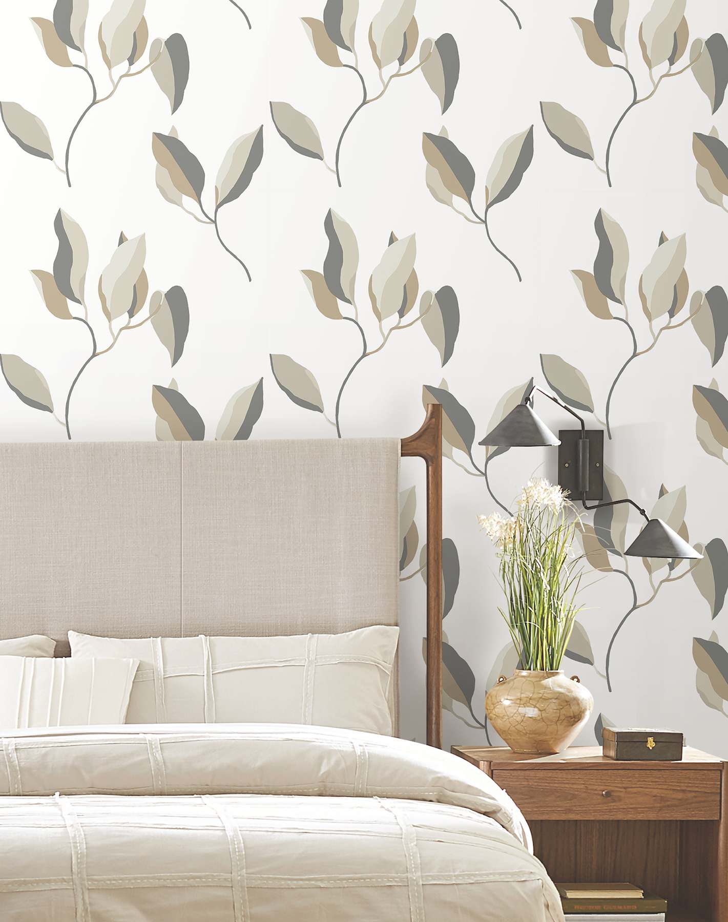 Brushwork Branches Neutral & Gold Wallpaper