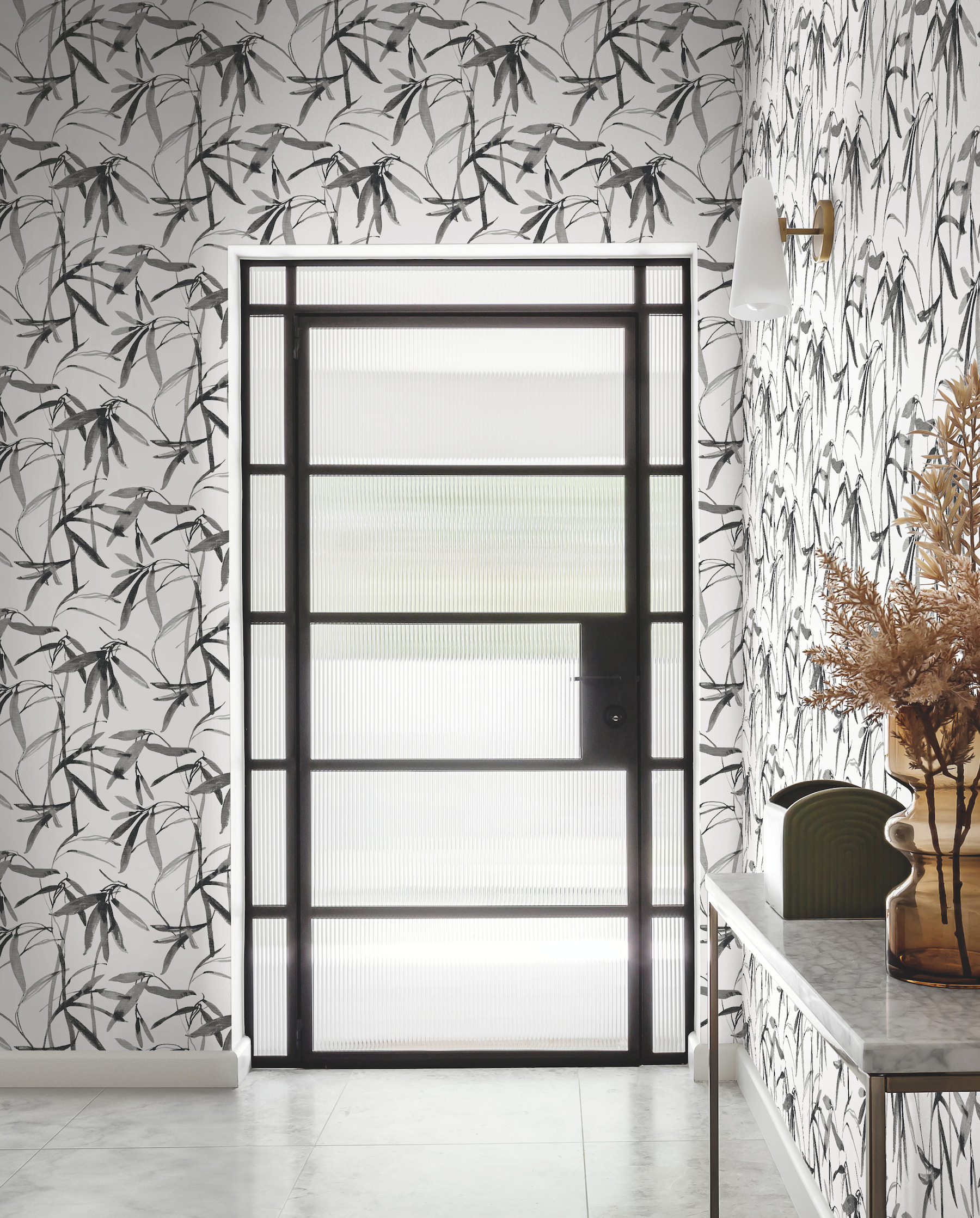 Black & White Bamboo Ink Wallpaper