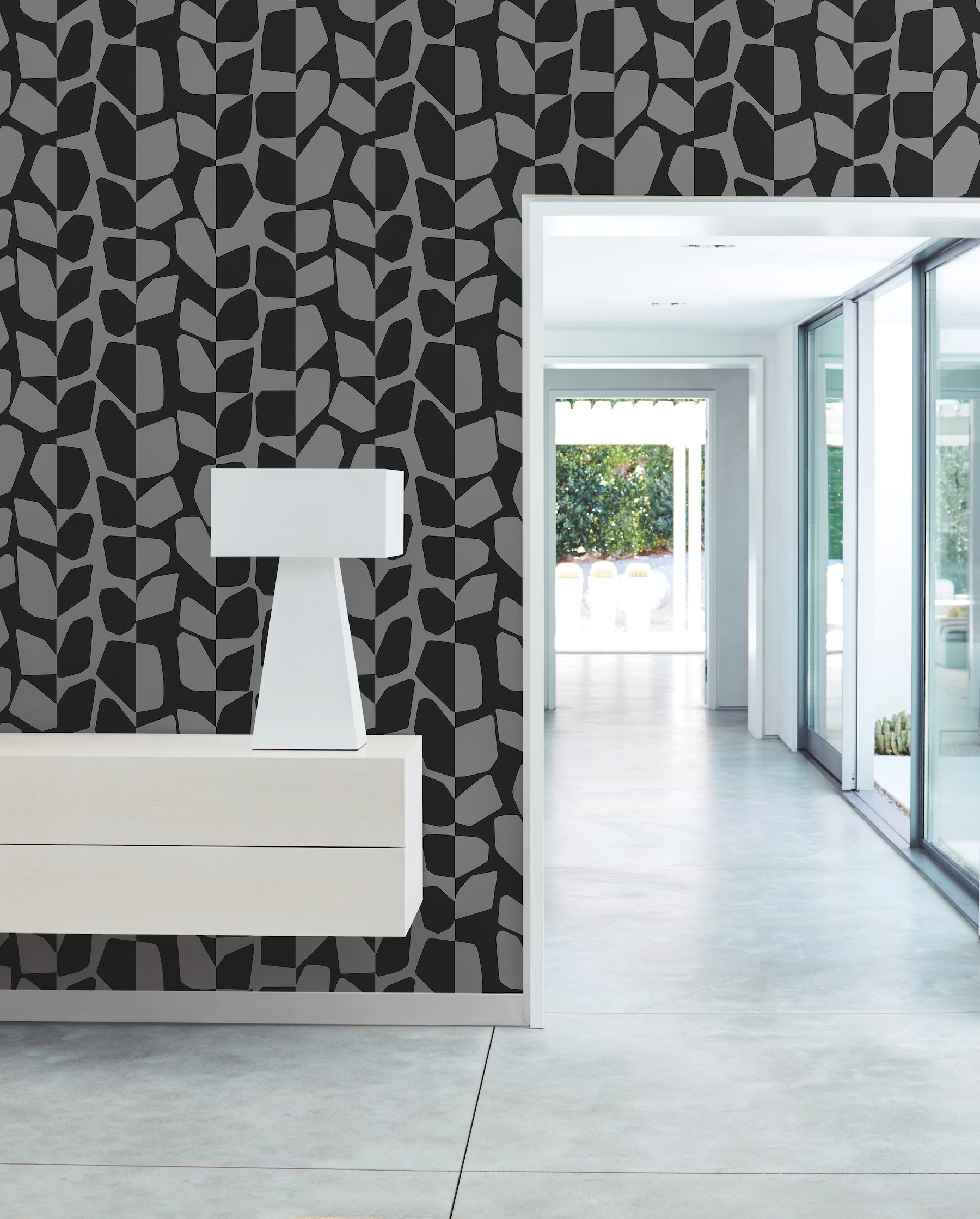 Black Metallic Primitive Vines Wallpaper