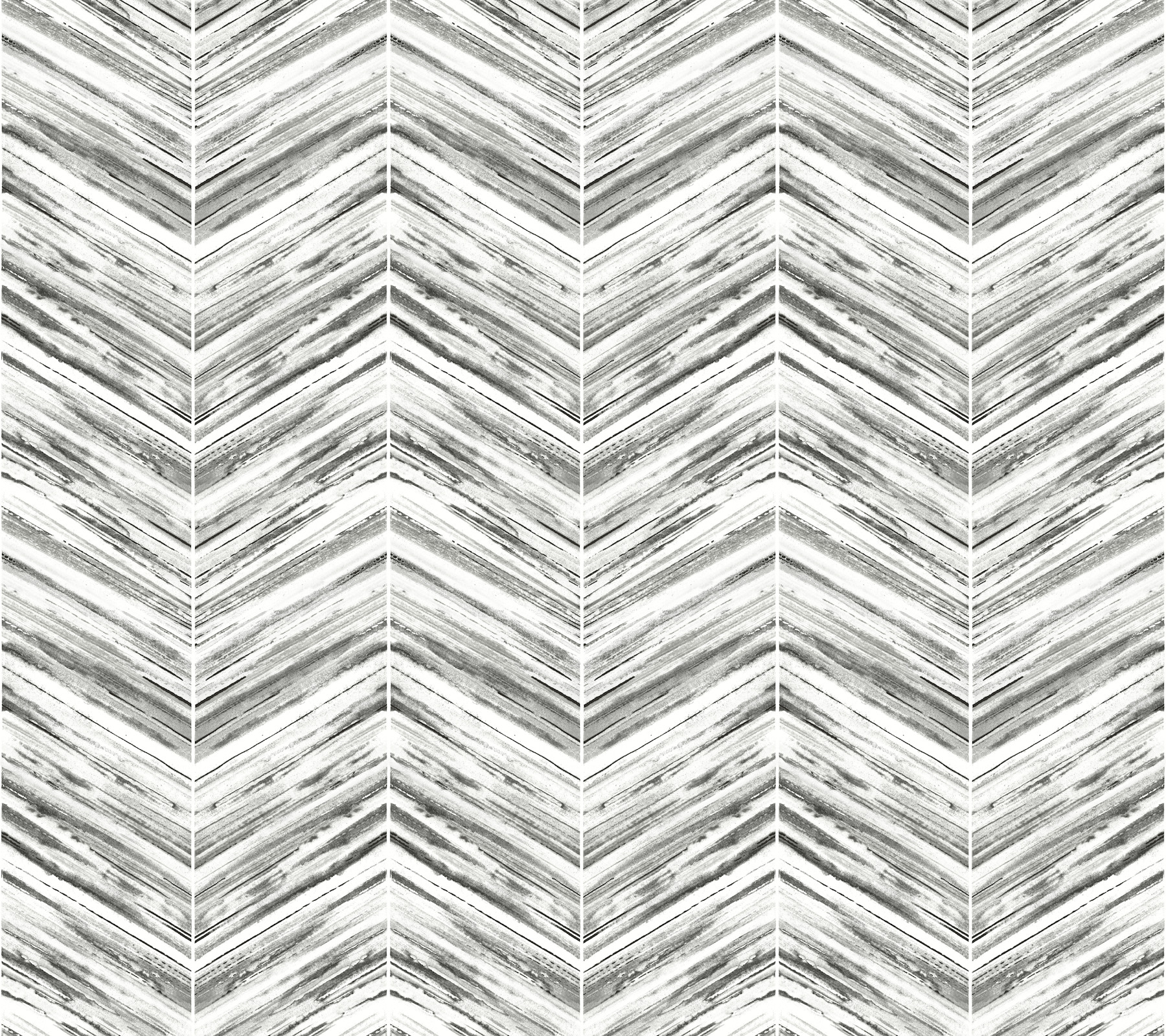 Black & White Petite Watercolor Chevron Wallpaper