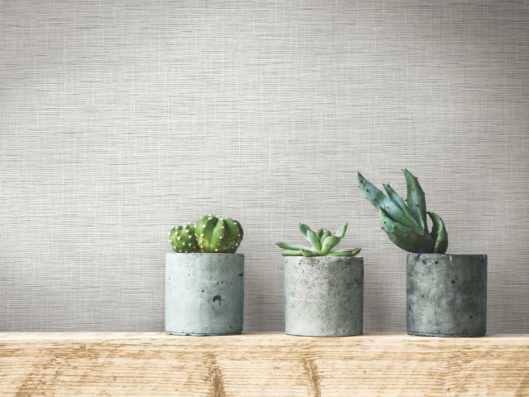 Grey Silk Linen Weave Wallpaper