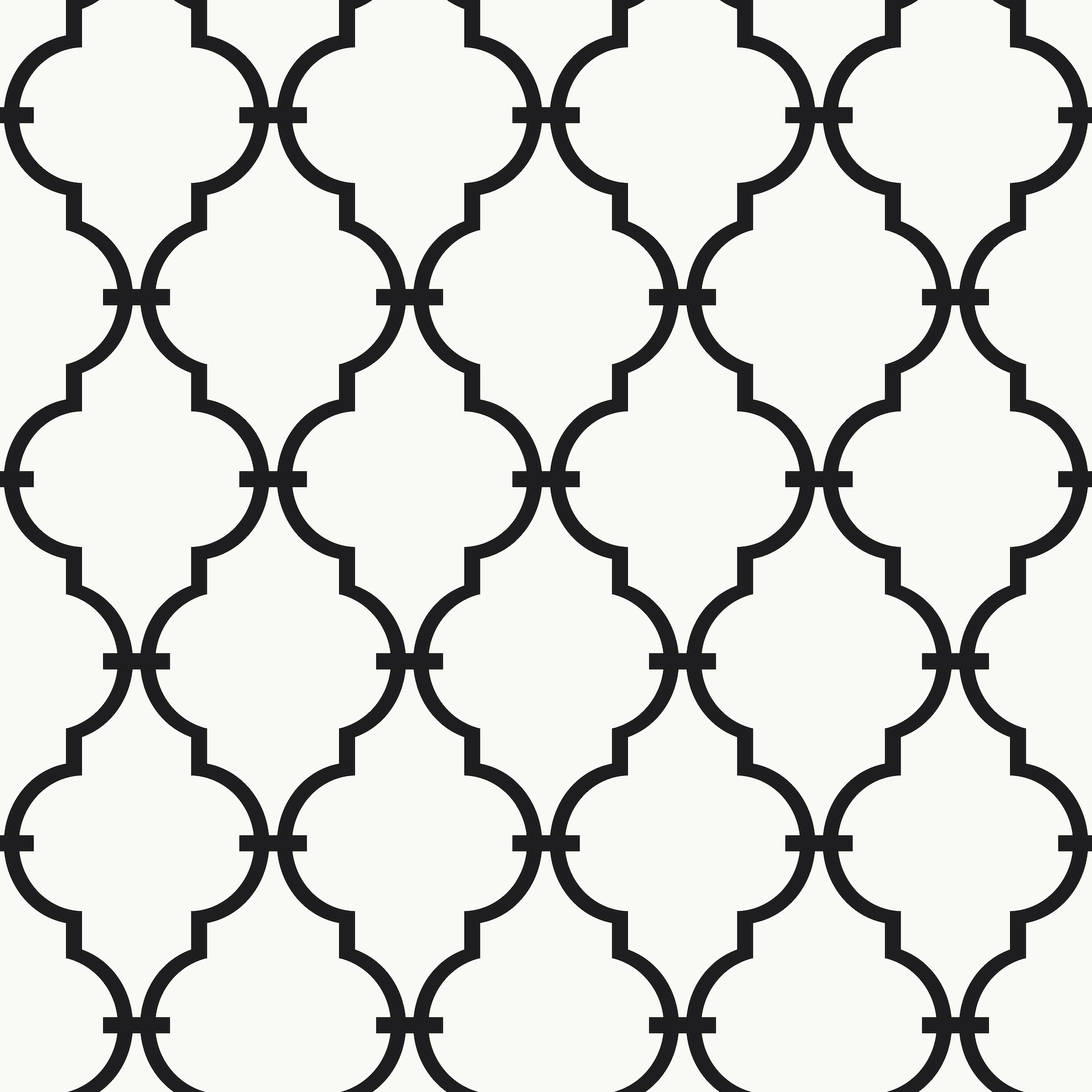 Black Modern Trellis Wallpaper