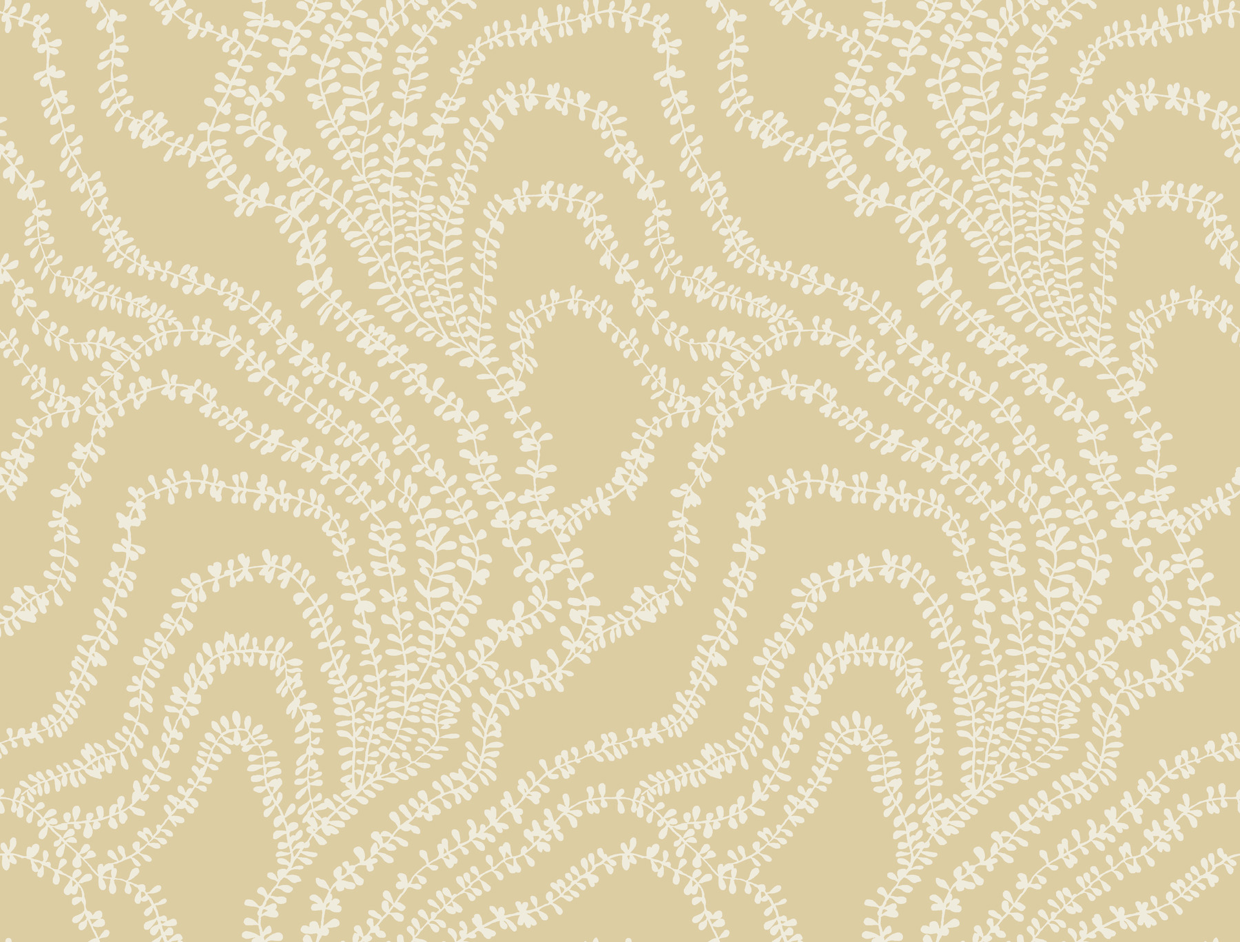 String of Pearls Butter Vine Wallpaper