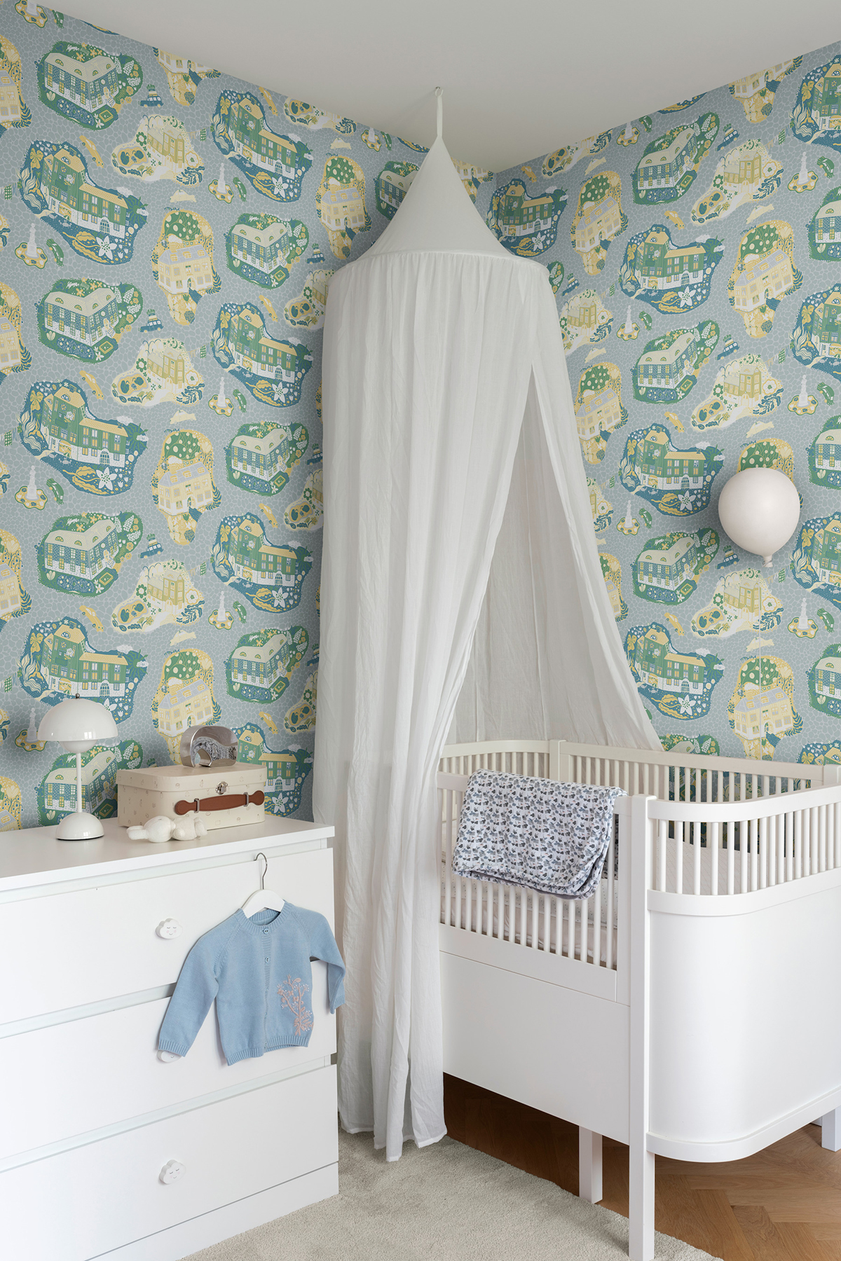 Staden Light Blue Wallpaper