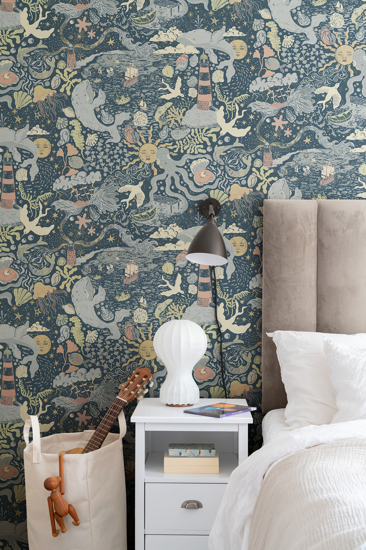 Havet Dark Blue Wallpaper