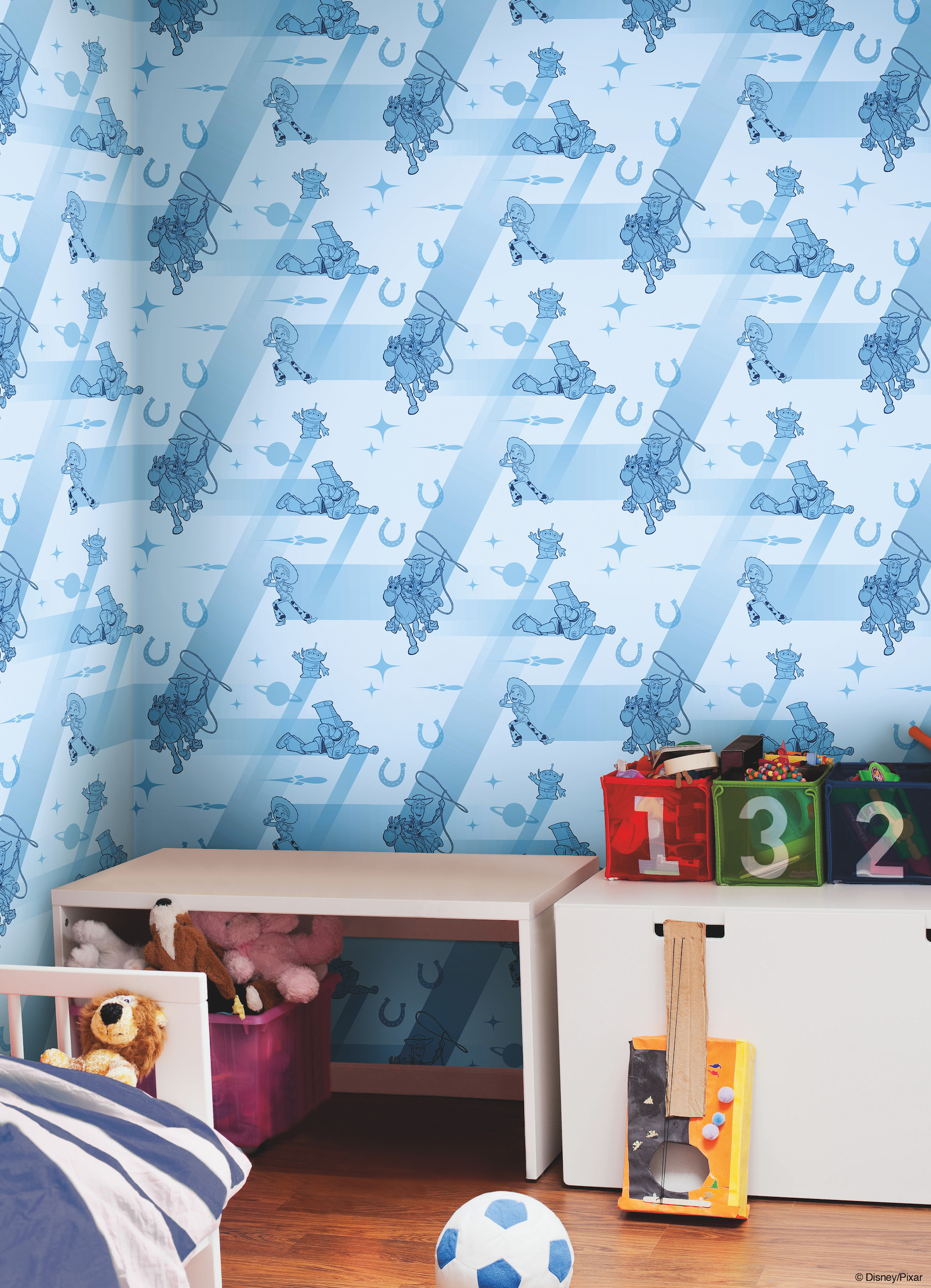 Disney & Pixar Toy Story 4 Retro Blue Wallpaper