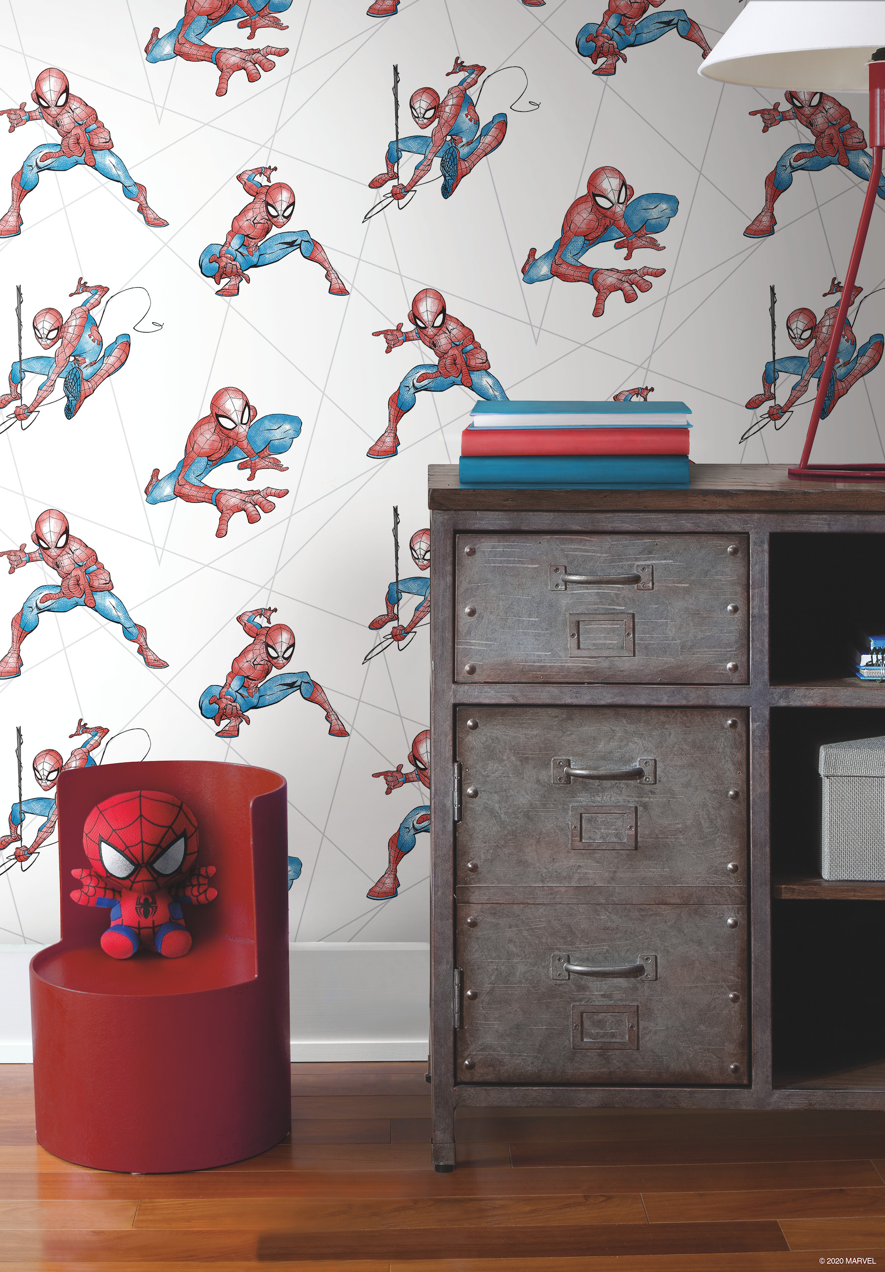 Spider-Man Fracture Blue & Grey Wallpaper