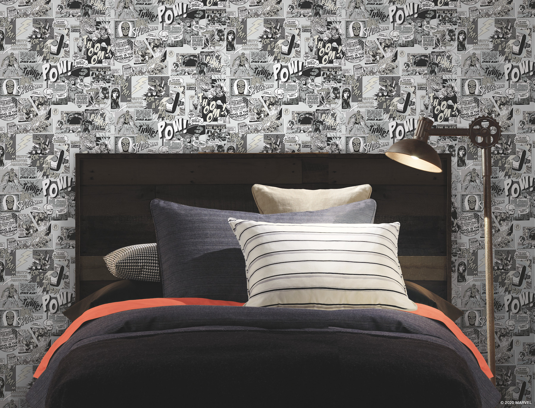Marvel Comics Pow! Black & White Wallpaper