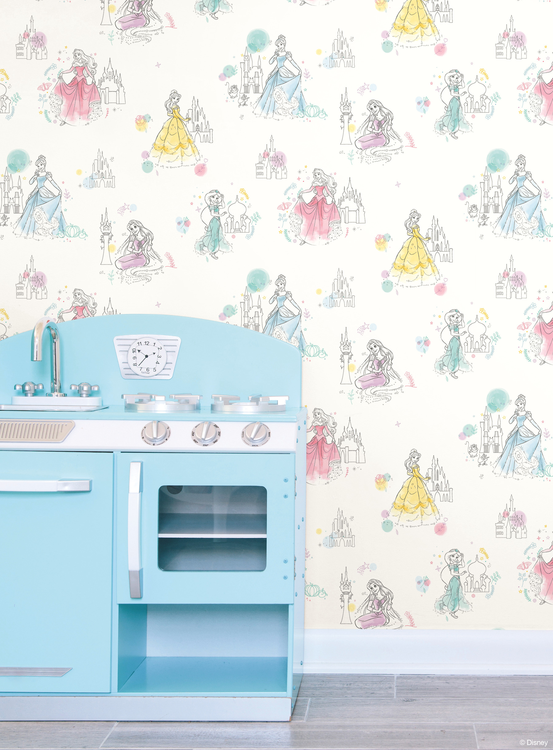 Disney Princess Pretty Elegant White Wallpaper