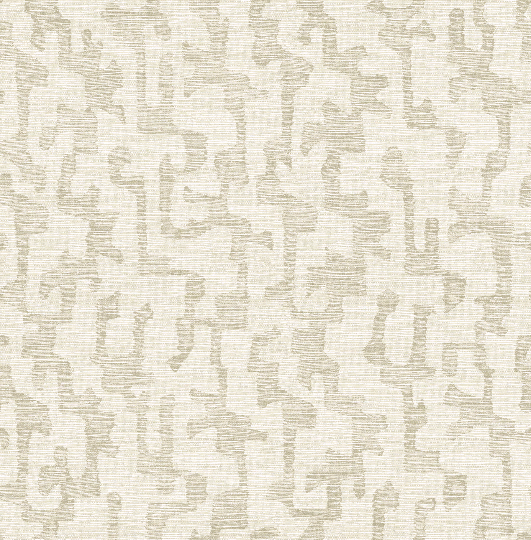 Cipher Beige Geometric Faux Grasscloth Wallpaper