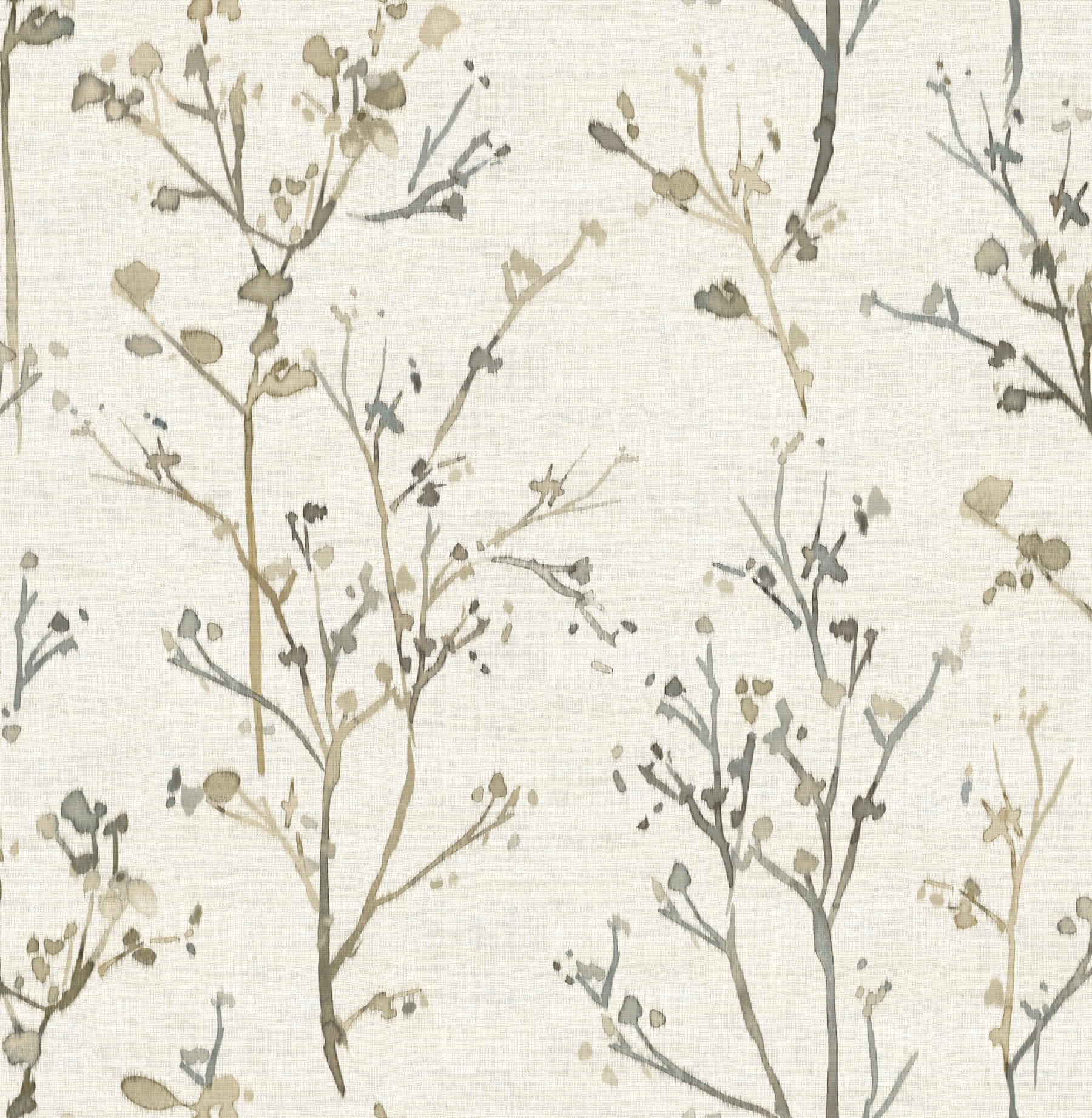 Silverling Neutral Budding Branches Wallpaper