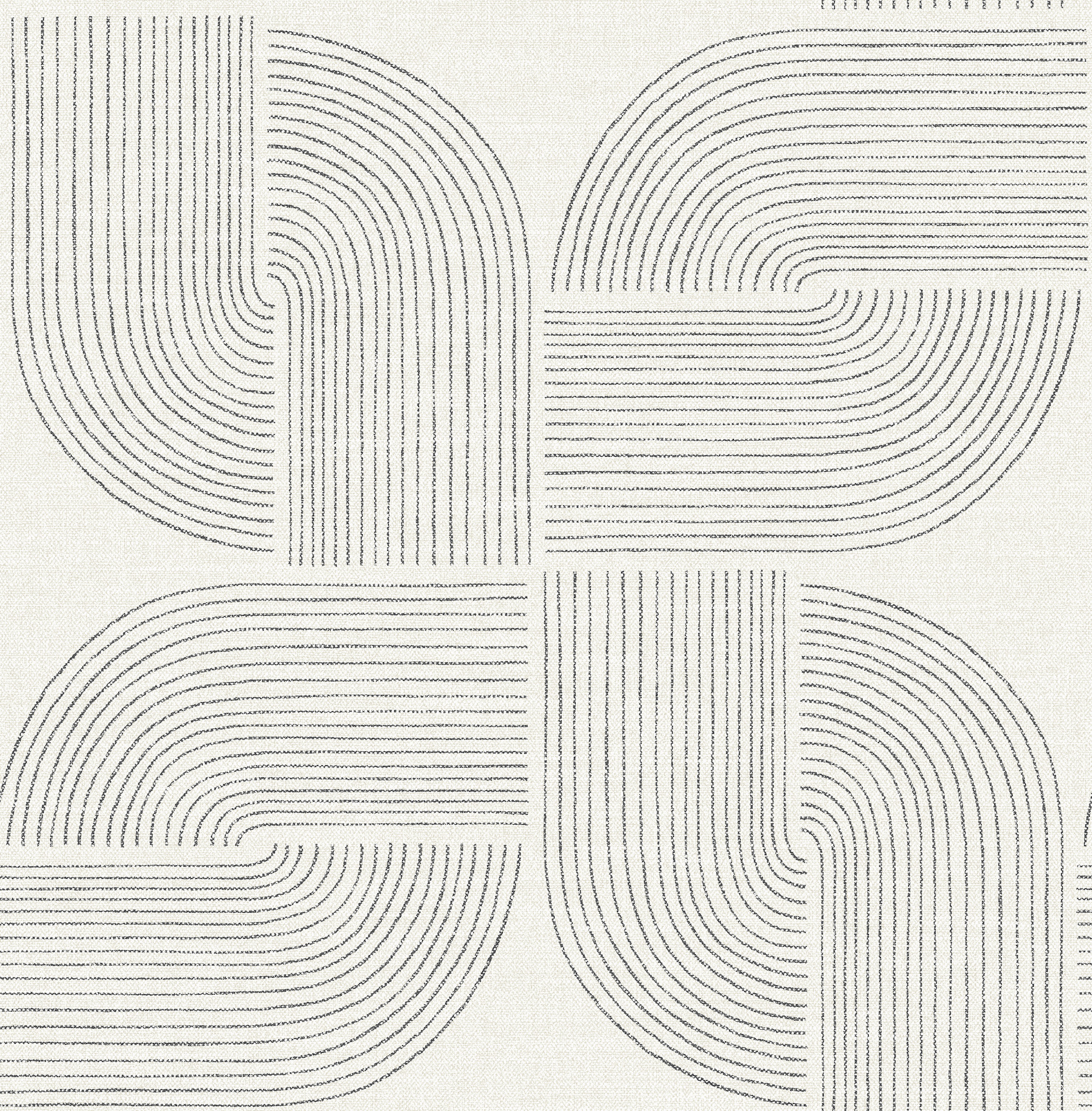 Savoye Black Spiral Arches Wallpaper