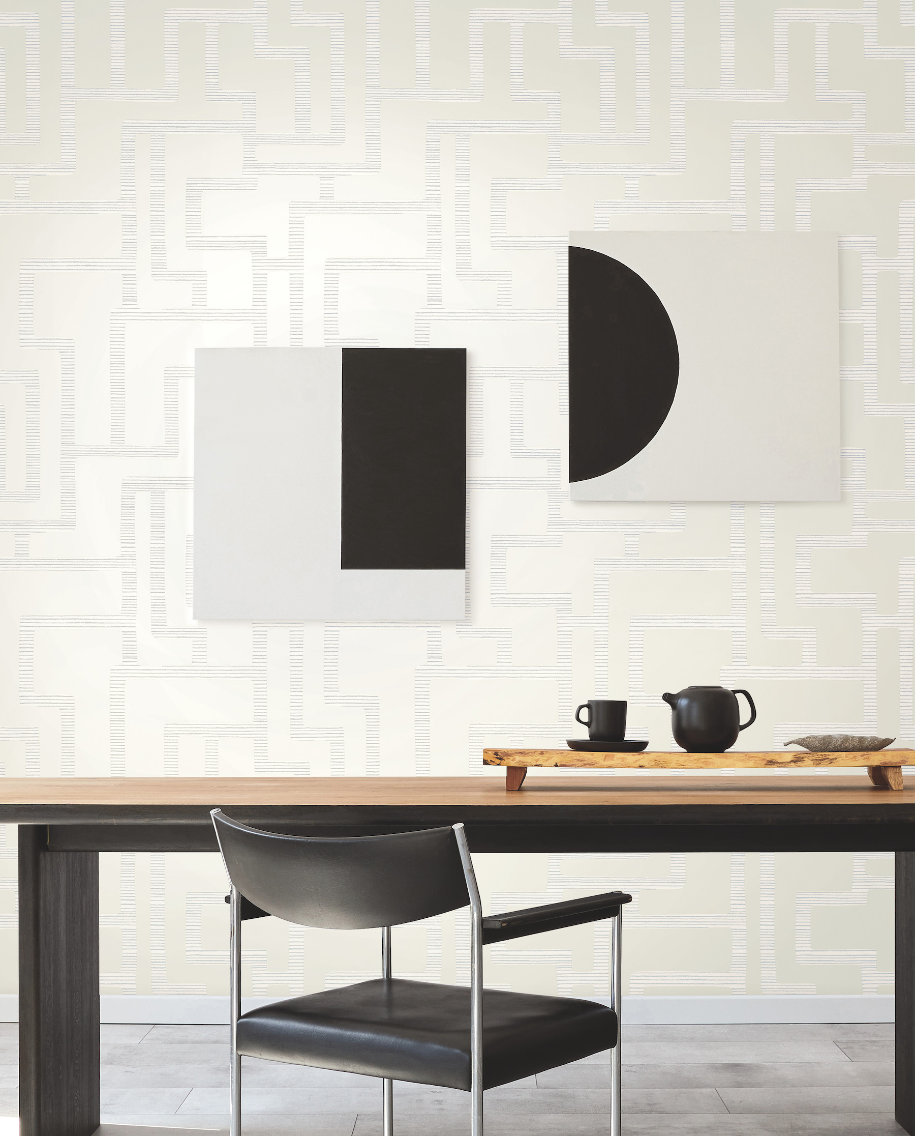 Graphic Polyomino Pearl Wallpaper