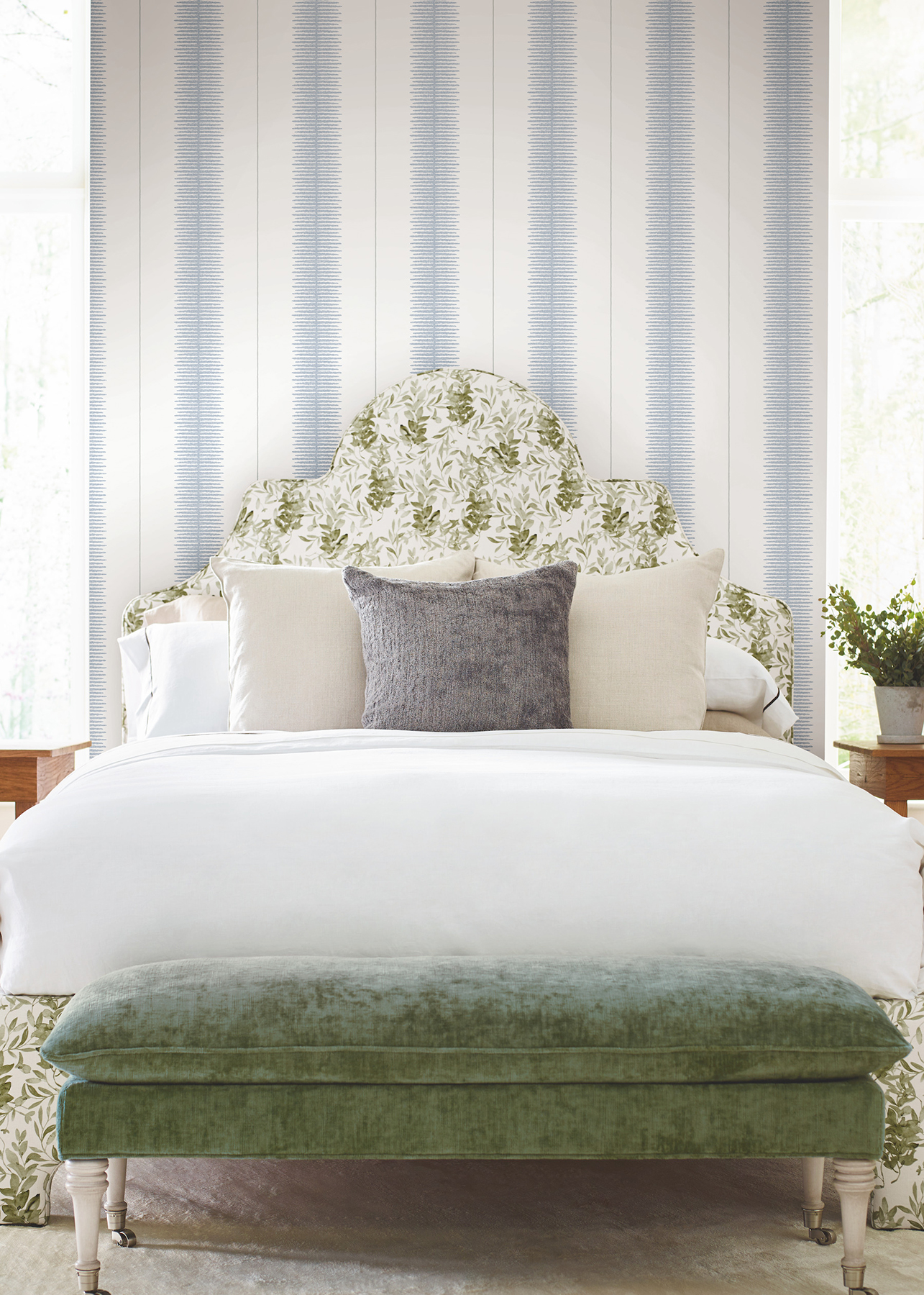 Tandem Stripe Blue Wallpaper