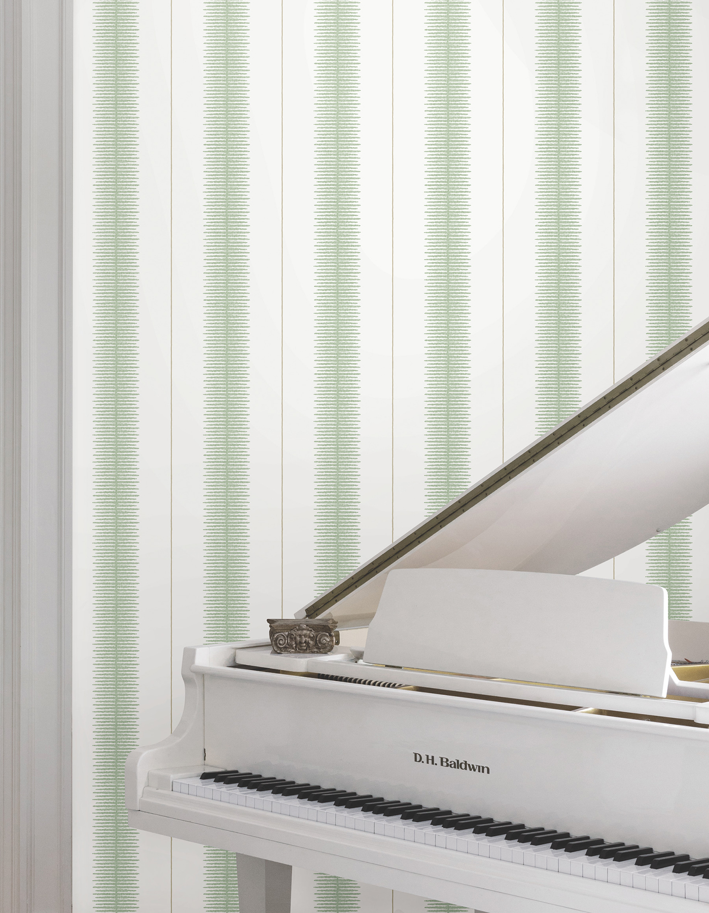 Tandem Stripe Green Wallpaper