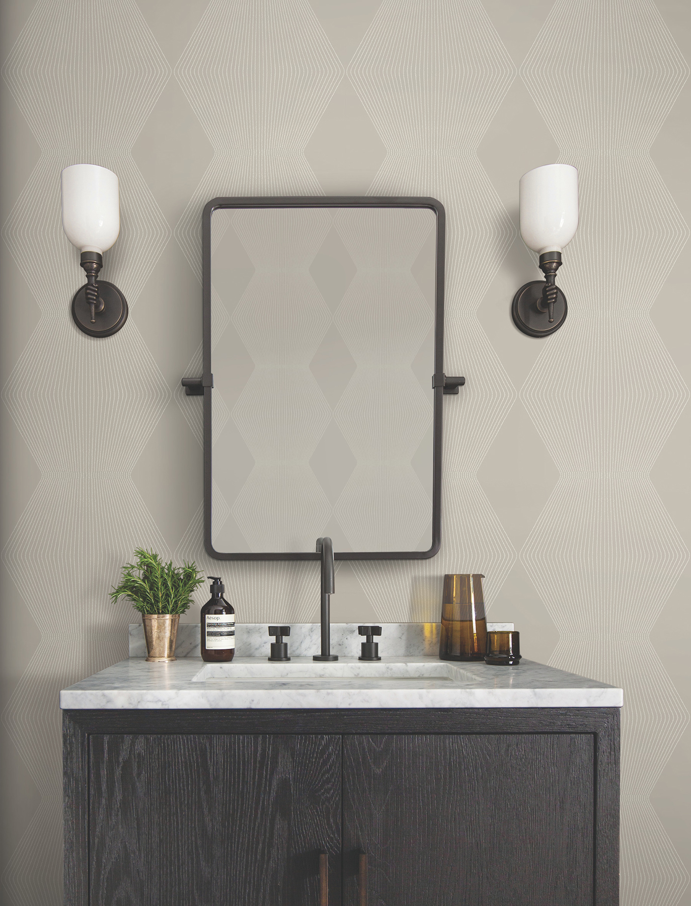 Diamond Legacy Taupe Wallpaper