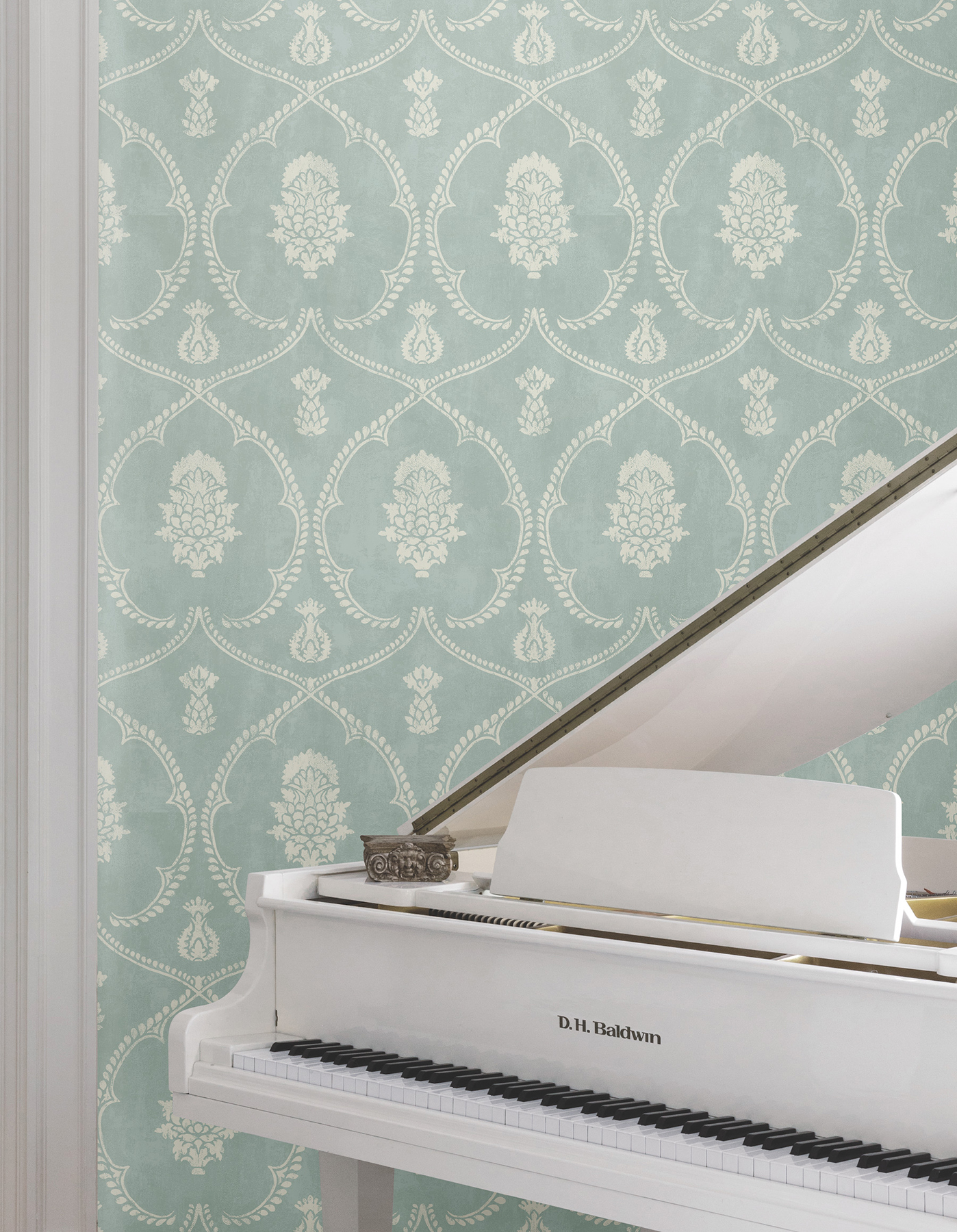 Royal Damask Jade Wallpaper