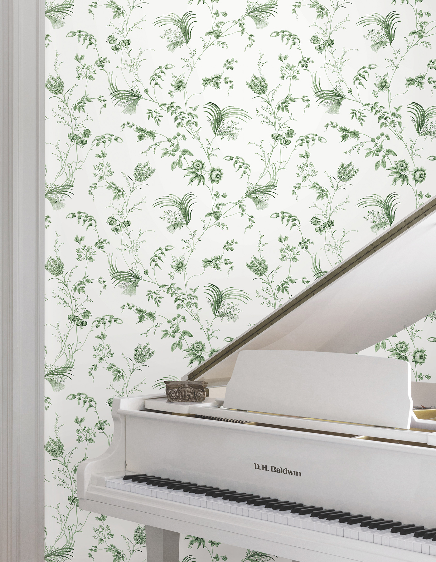Floral Lace Green Wallpaper