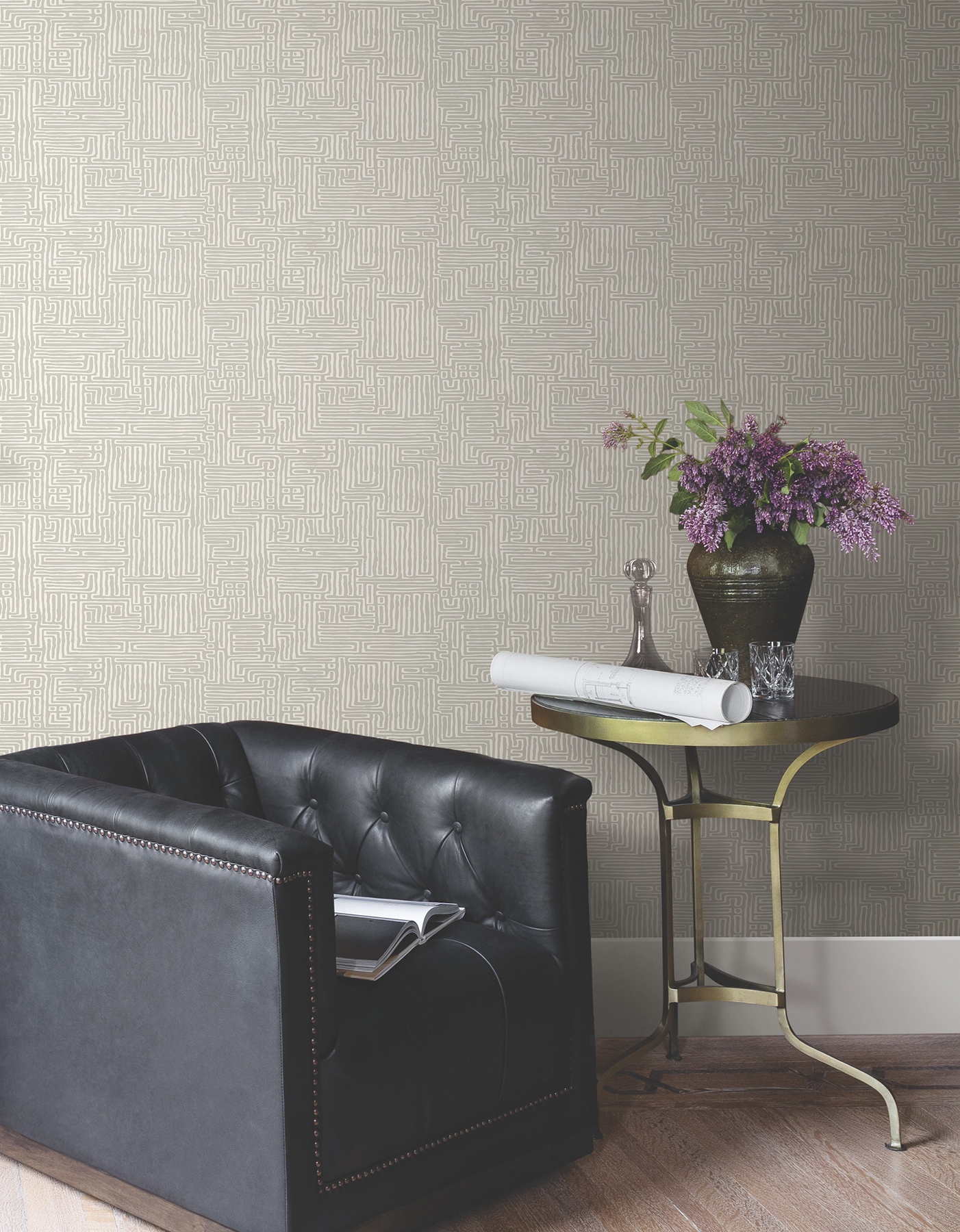 Passages Taupe Wallpaper