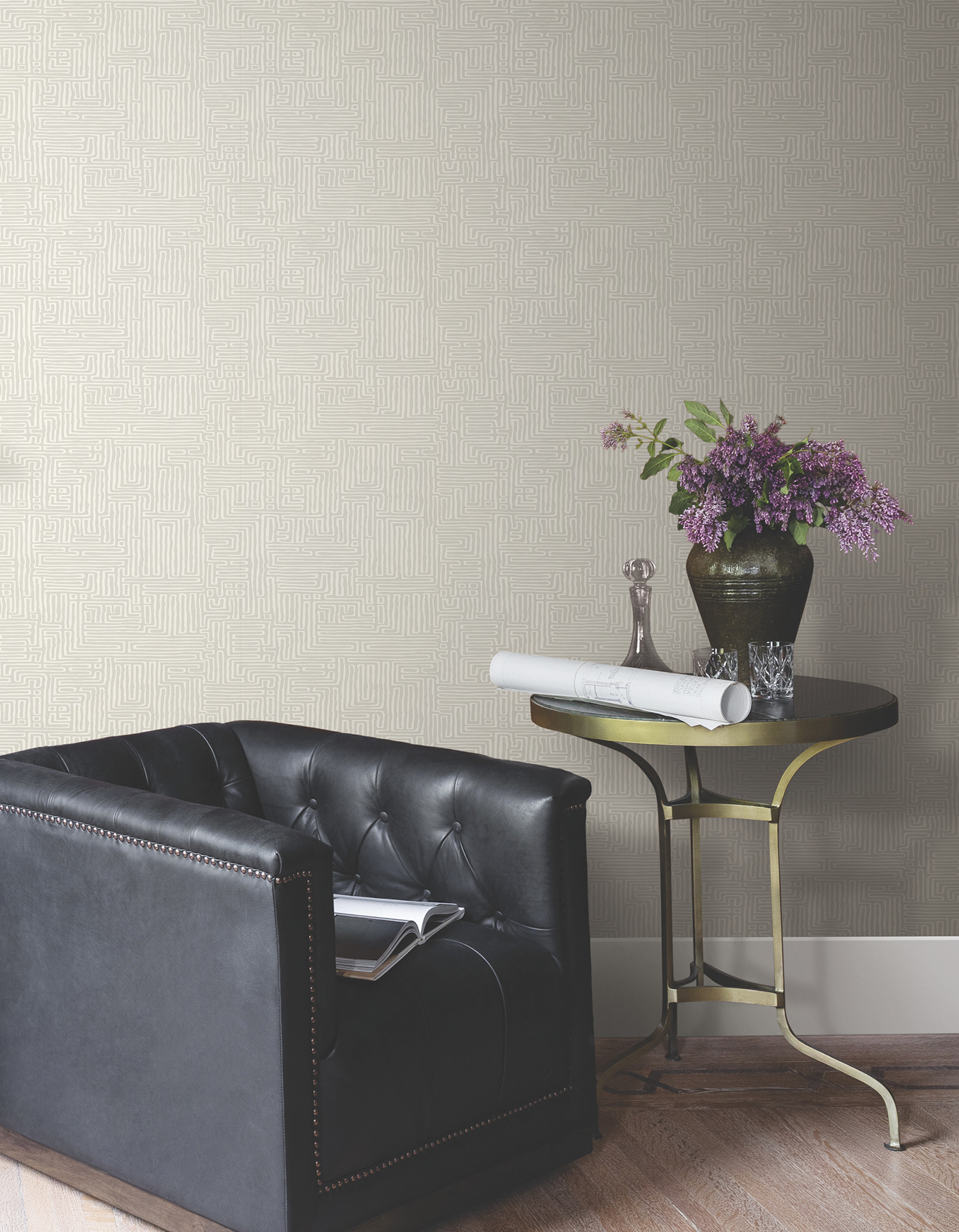 Passages Grey Wallpaper