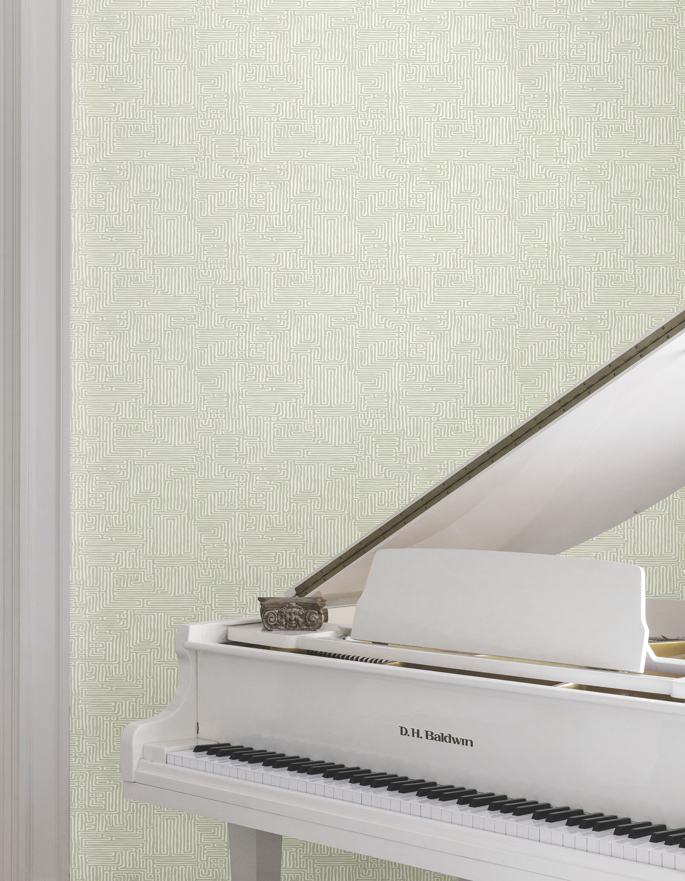 Passages Green Wallpaper