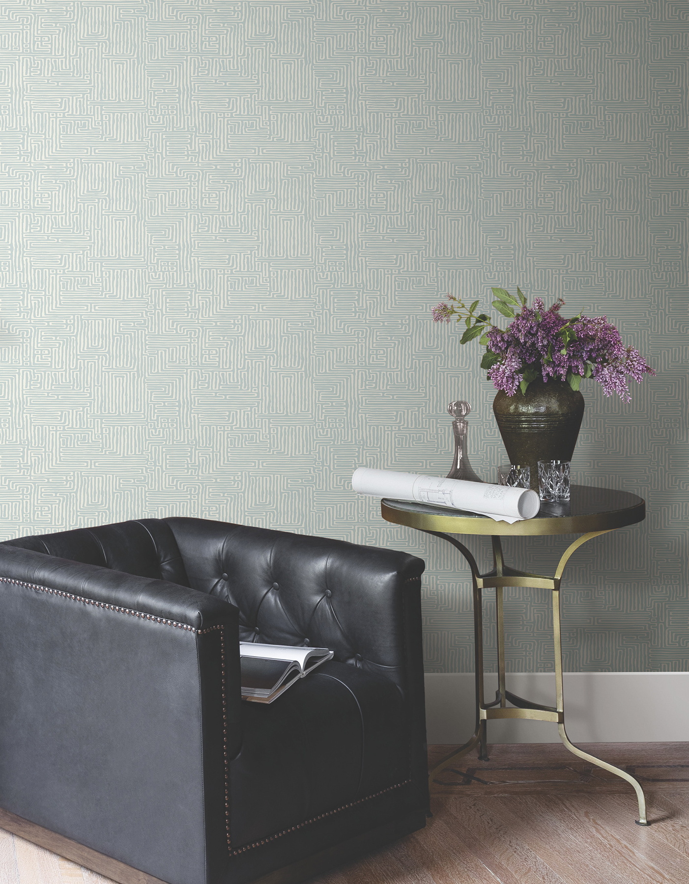 Passages Blue Wallpaper