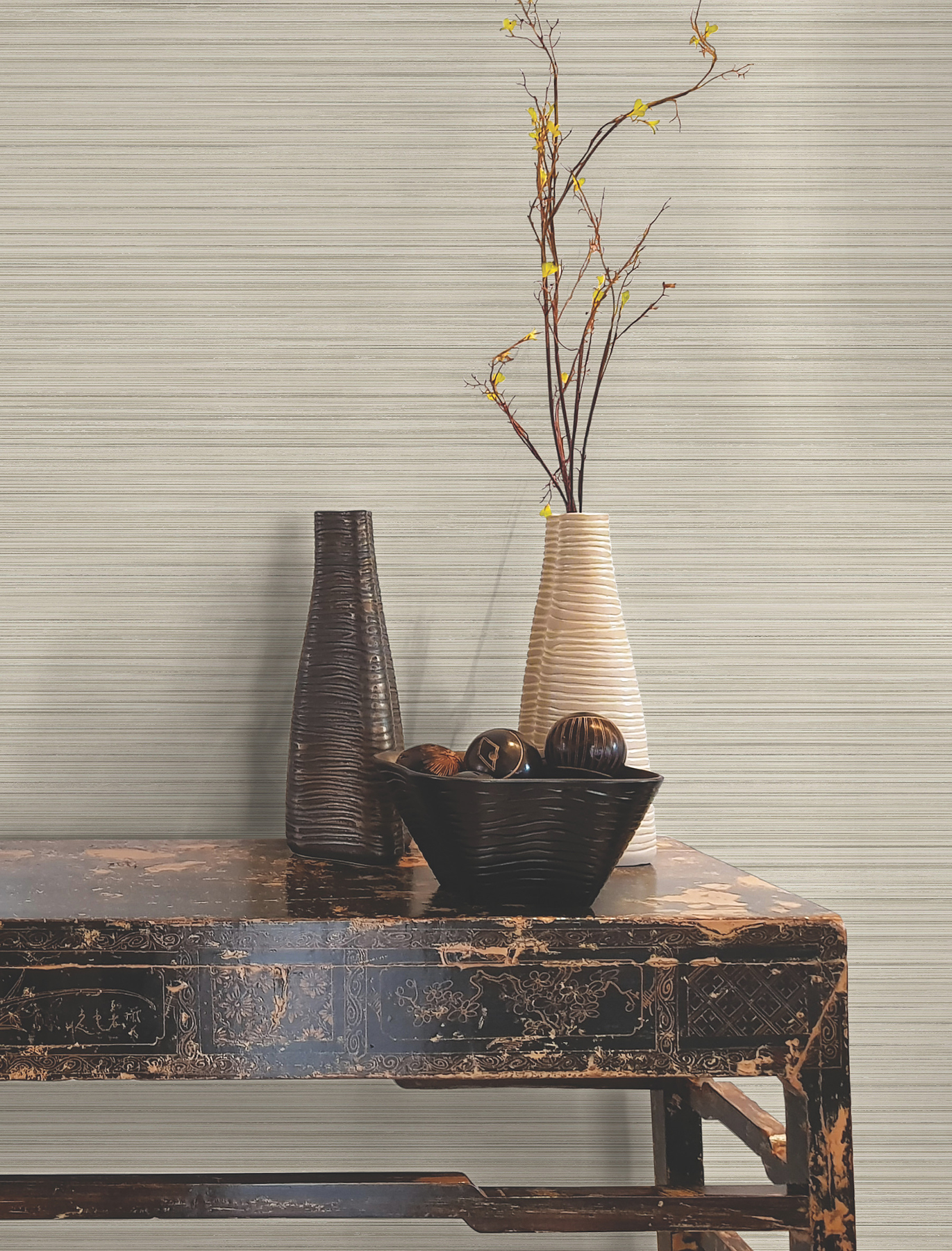 Alignment Taupe Wallpaper