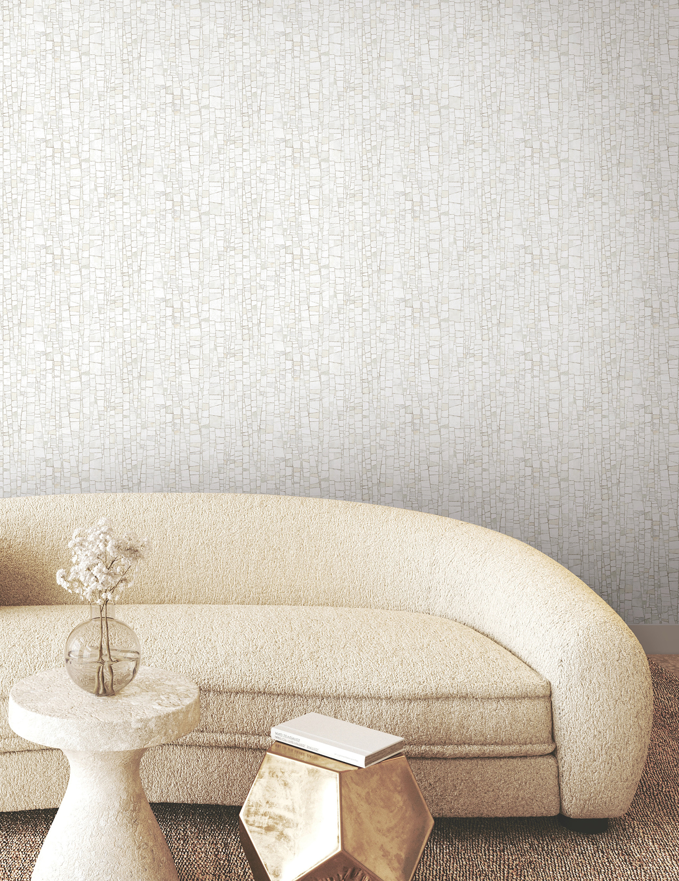 Kaleidoscopic Soft Neutral Wallpaper