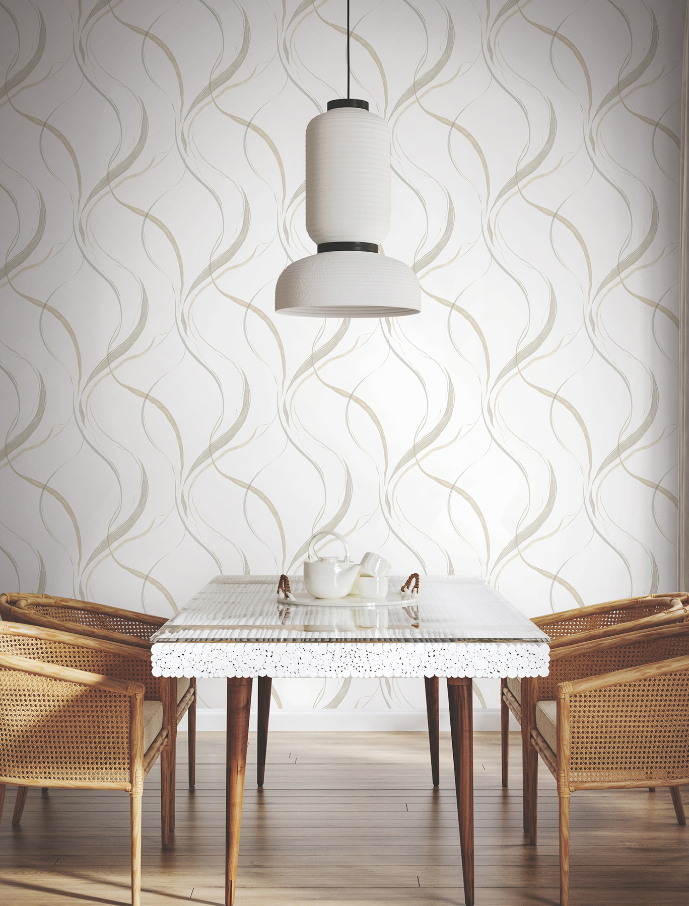 Ink Flow Neutral Wallpaper