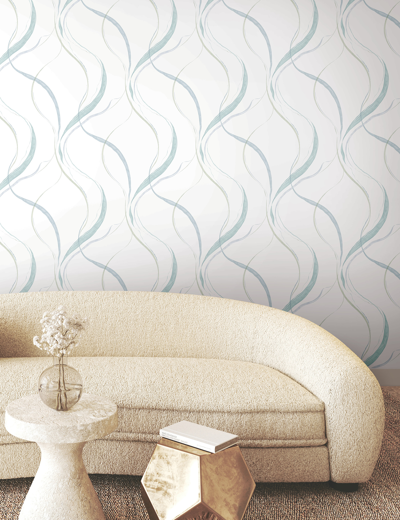 Ink Flow Seaglass Wallpaper