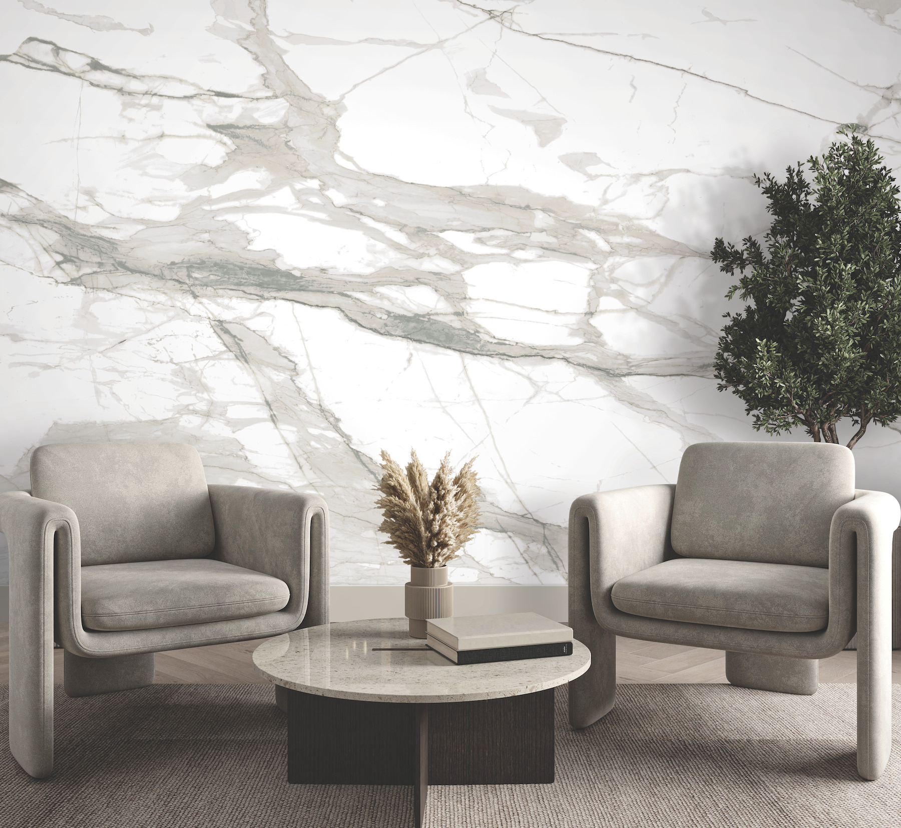 Imperial Marble Neutral Wall Mural