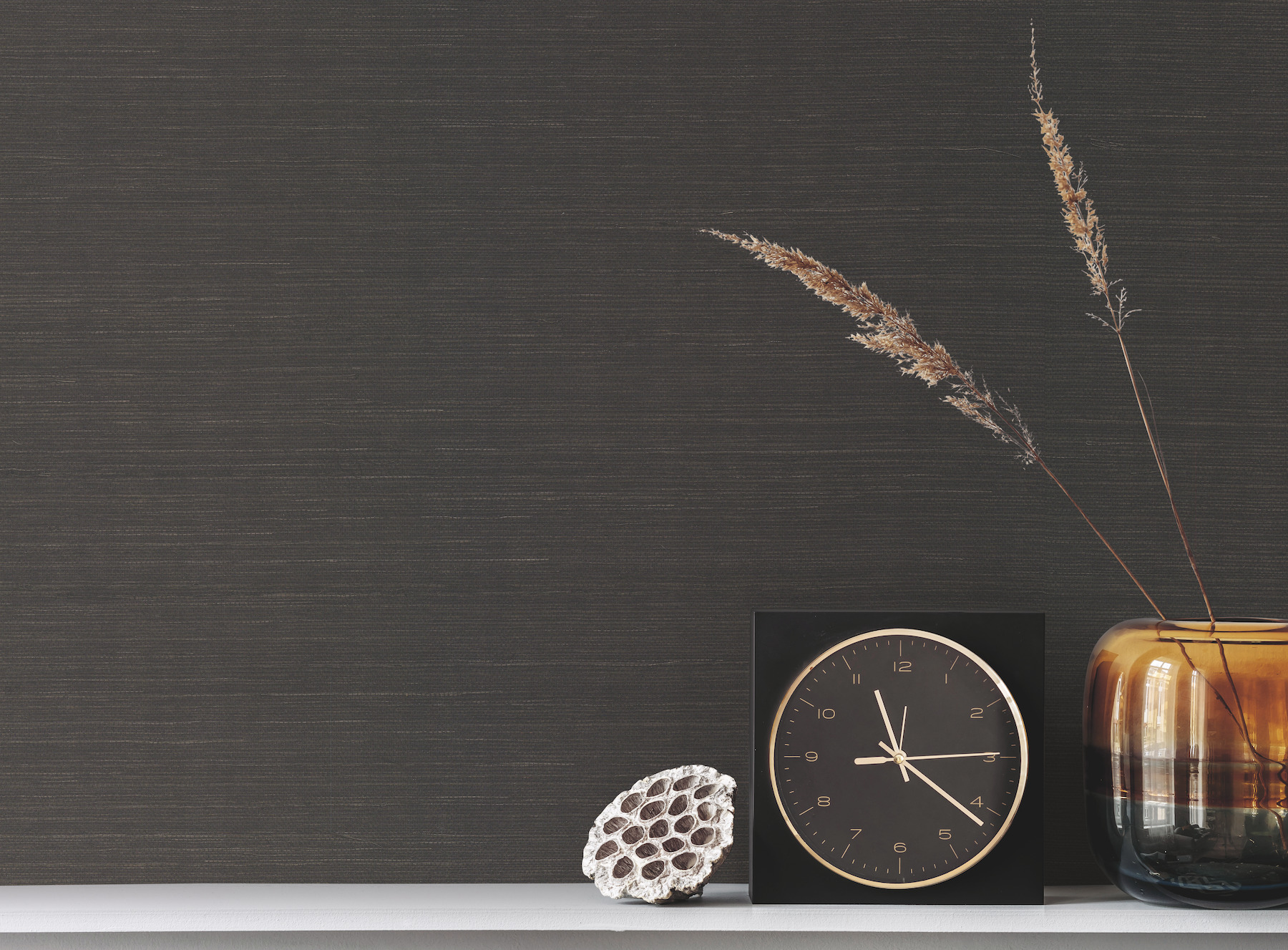 Black Sisal Grasscloth Wallpaper