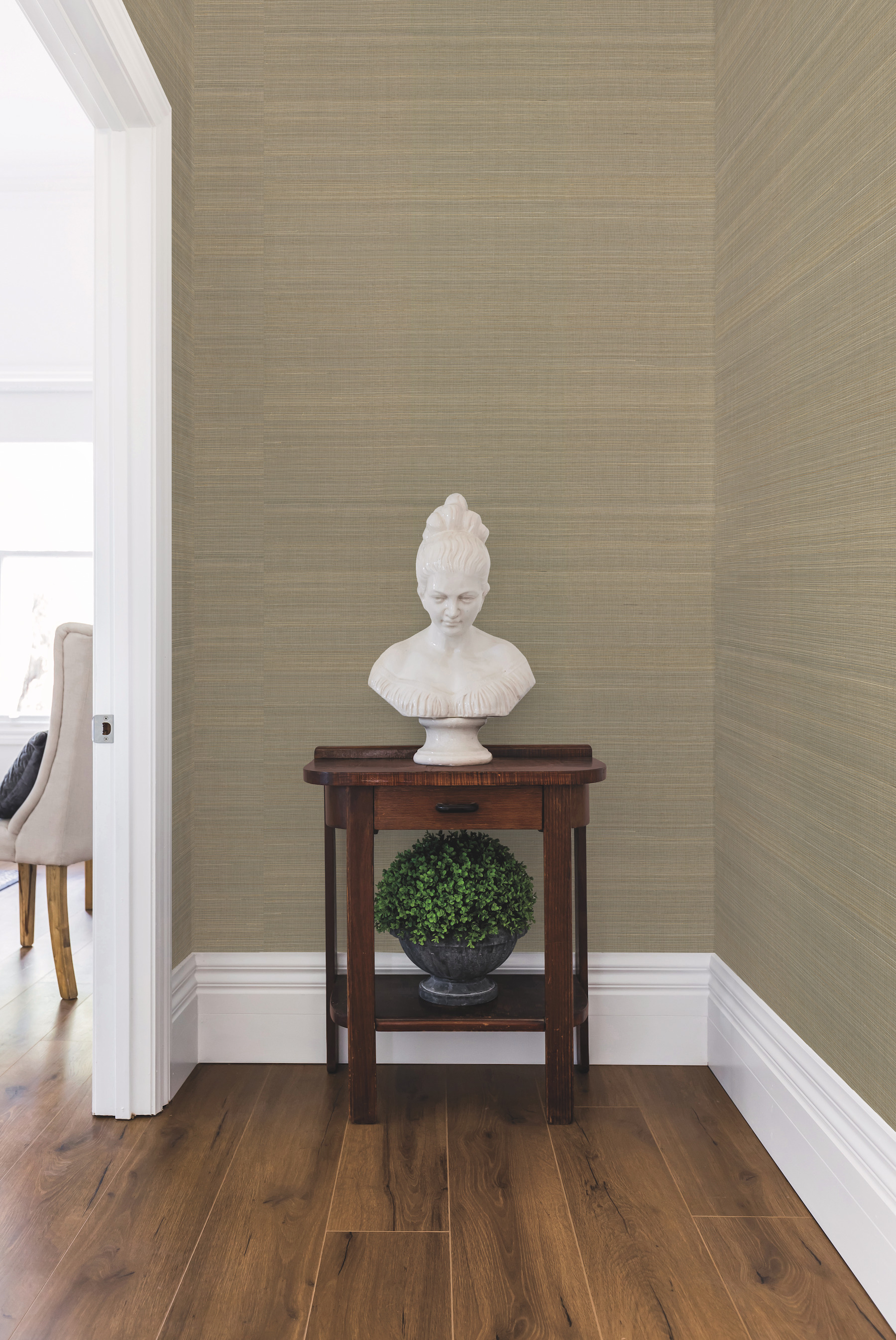 Black Abaca Weave Wallpaper