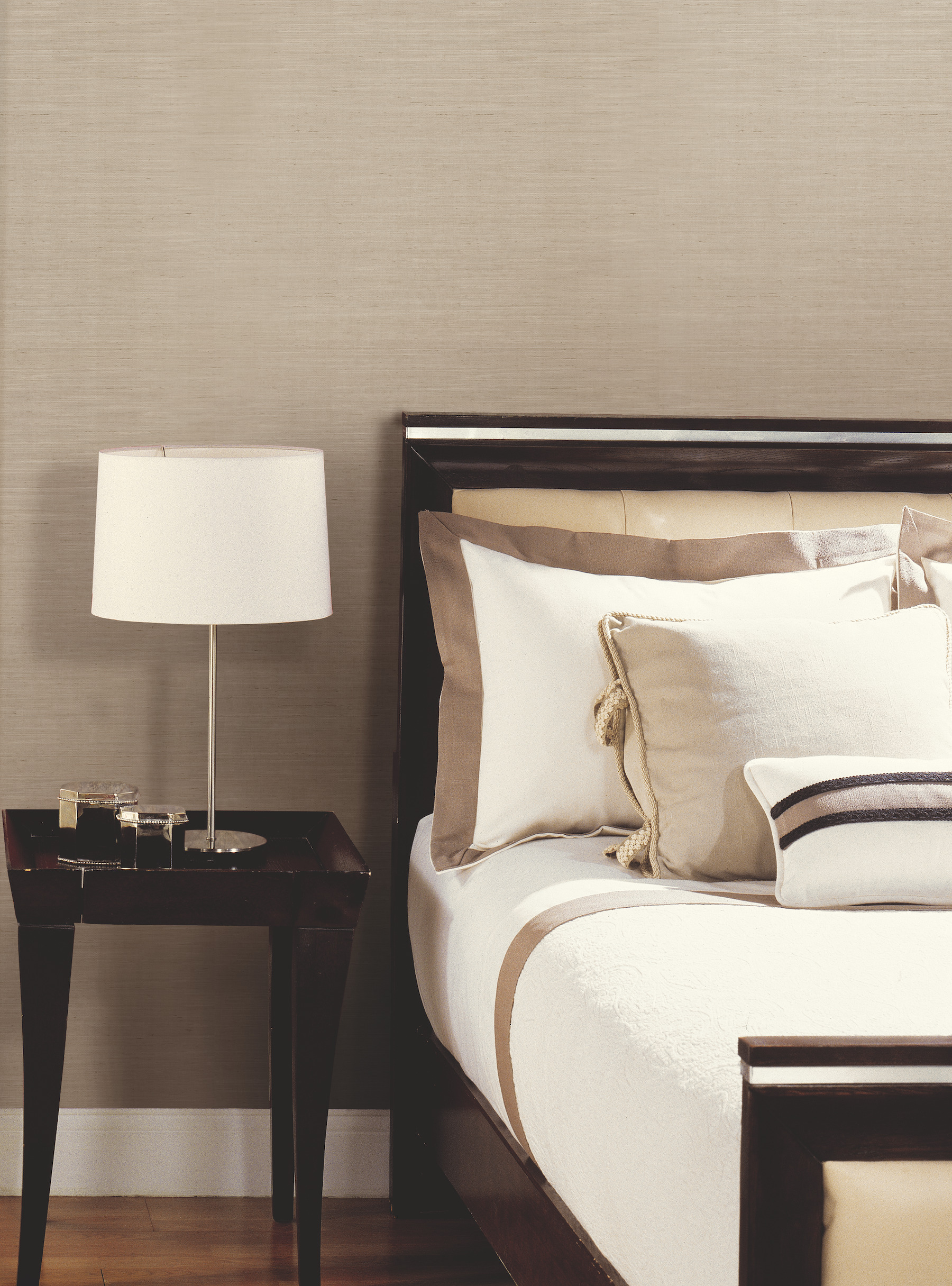 Grey & Taupe Sisal Grasscloth Wallpaper