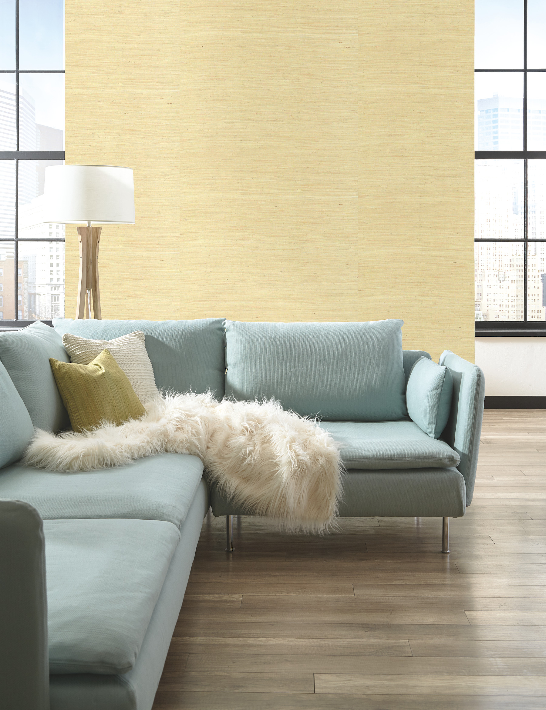 Beige Jute Wallpaper