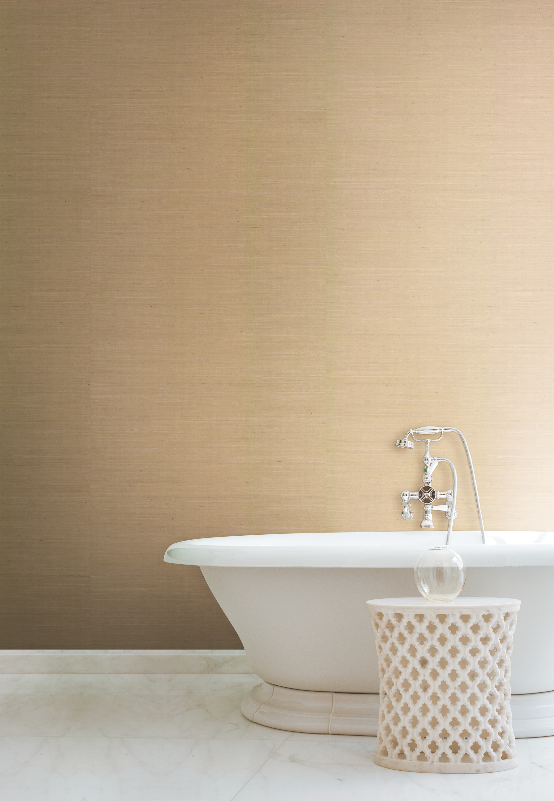 Beige Plain Grass Wallpaper