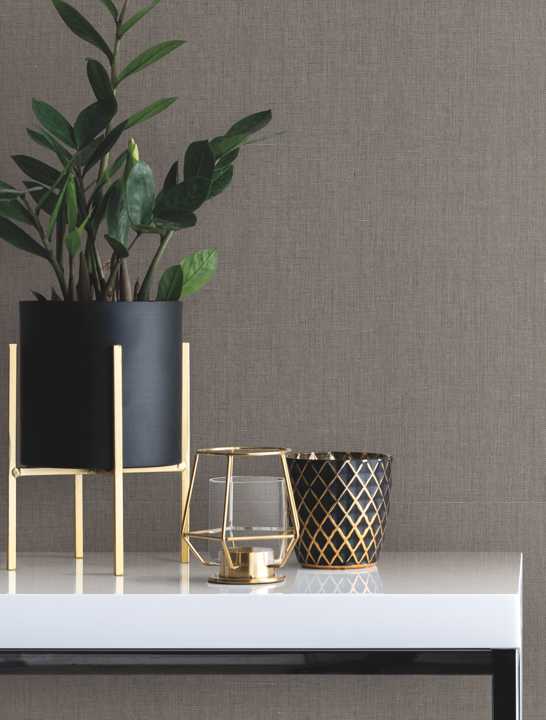 Black & Grey Crosshatch String Wallpaper