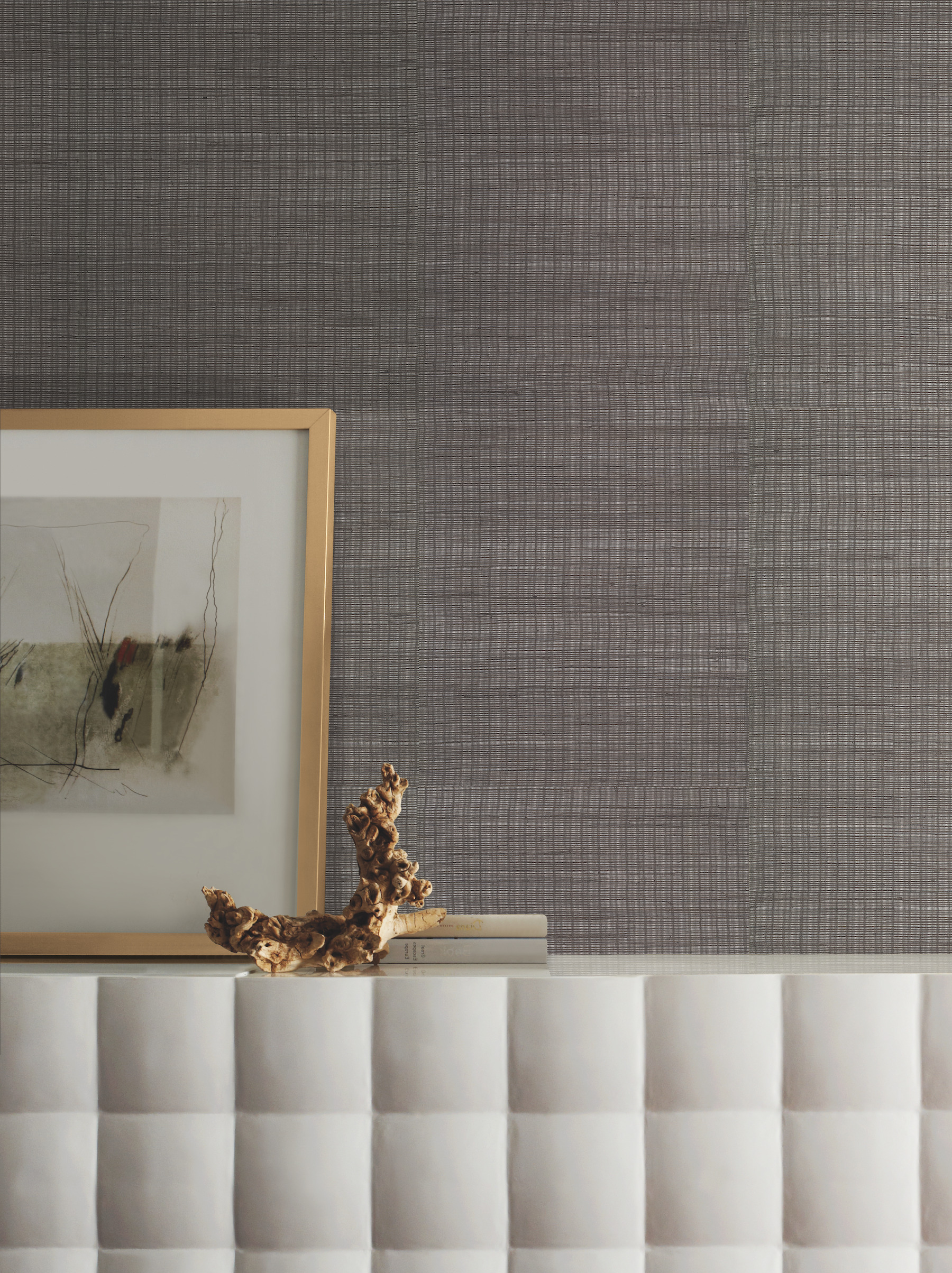 Silver Metallic Sisal Grasscloth Wallpaper