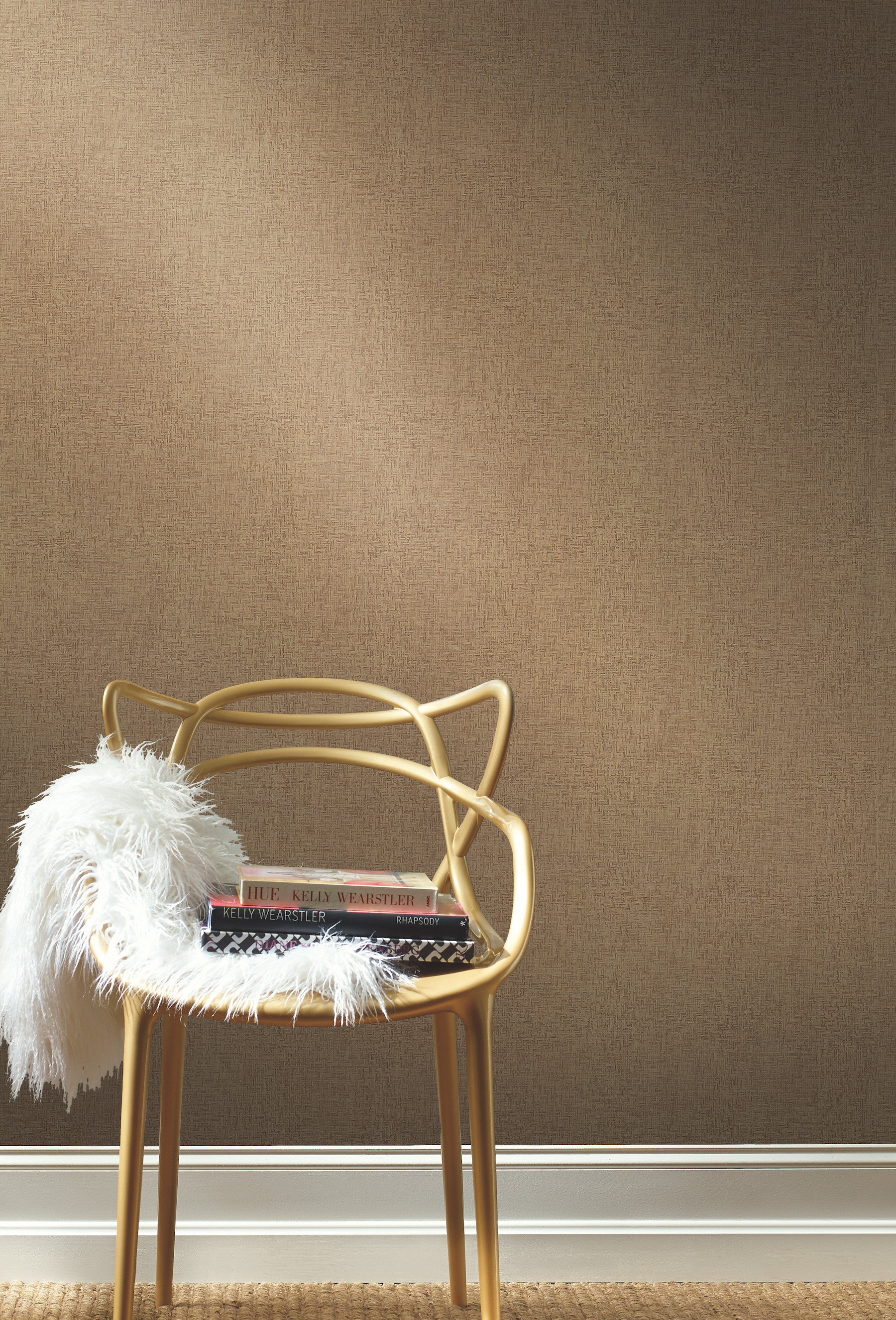 Interlocking Weave Brown Sisal Grasscloth Wallpaper