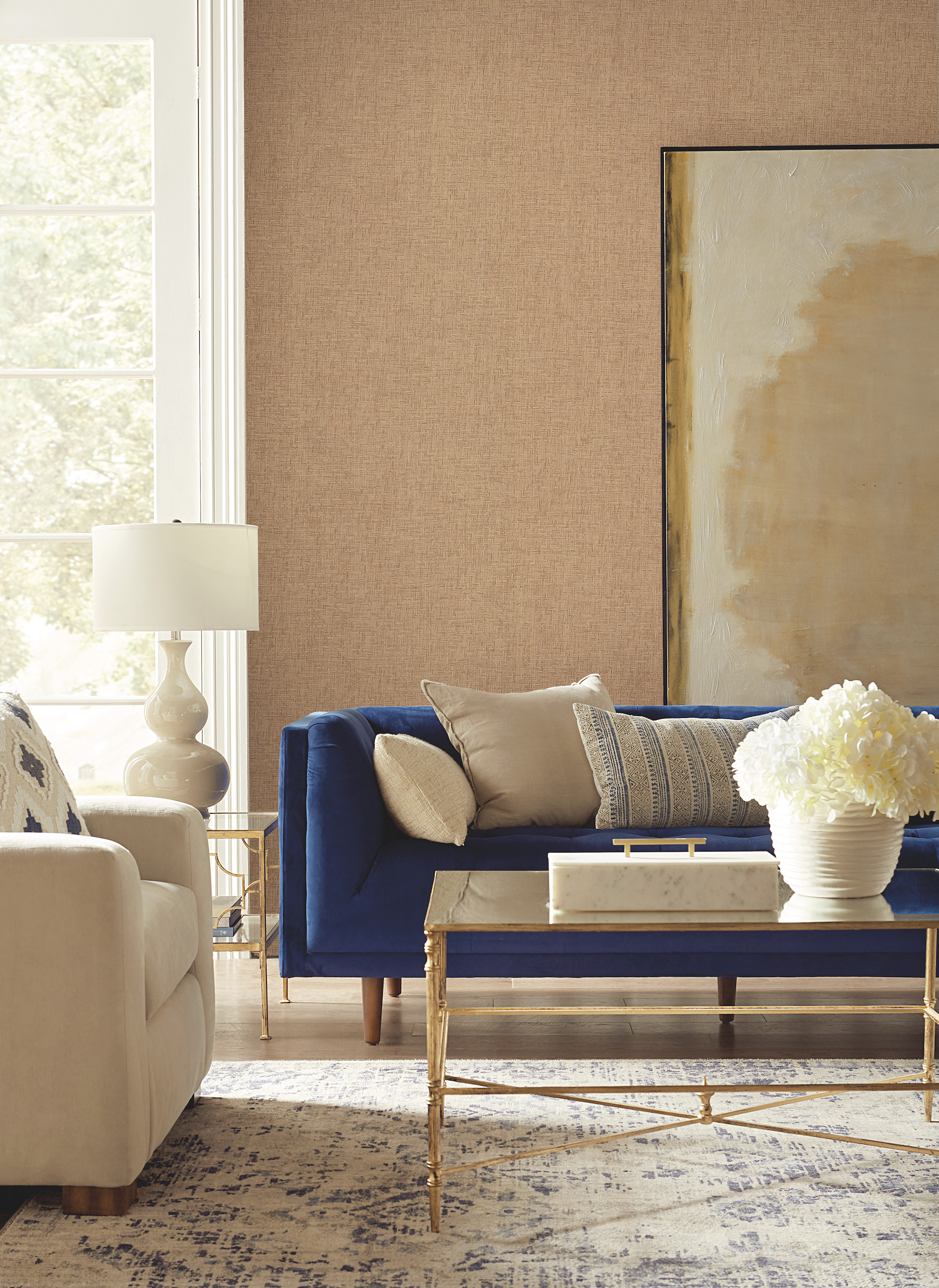Interlocking Weave Brown Sisal Grasscloth Wallpaper