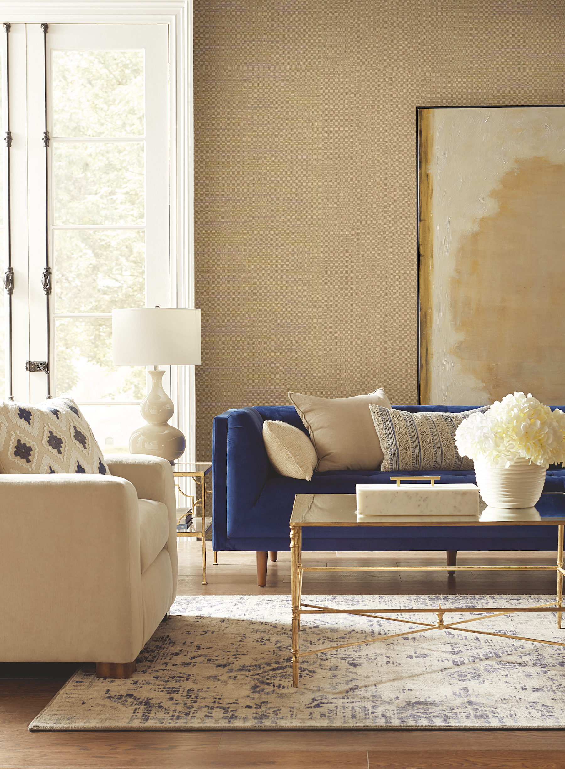 Woven White Crosshatch Wallpaper