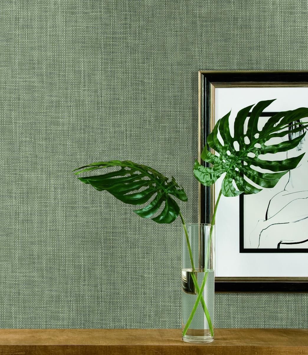 Grasscloth Wood and Stone Premium Peel and Stick Wallpaper by York