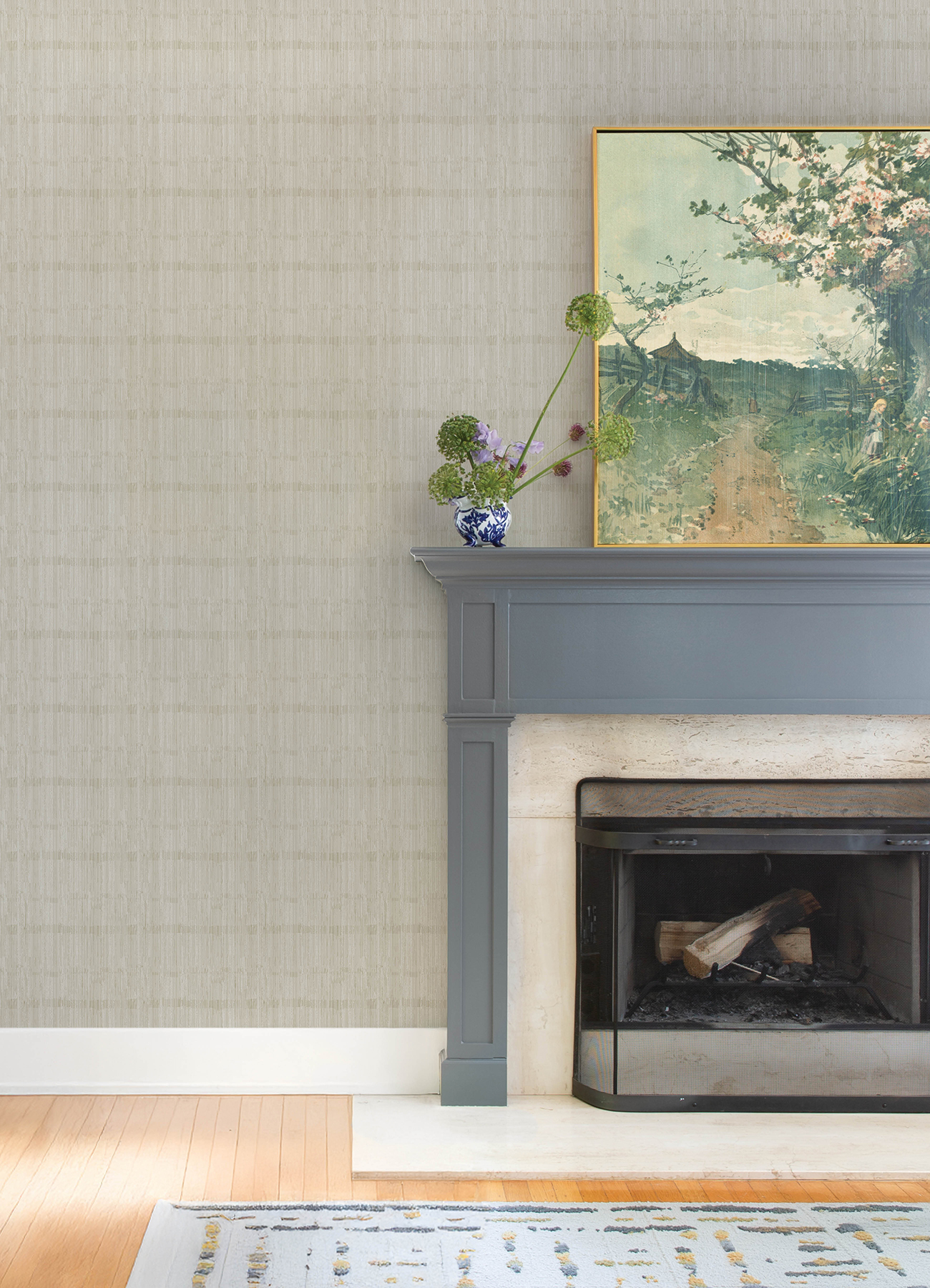 Somerset Gold Abstract Stripe Wallpaper