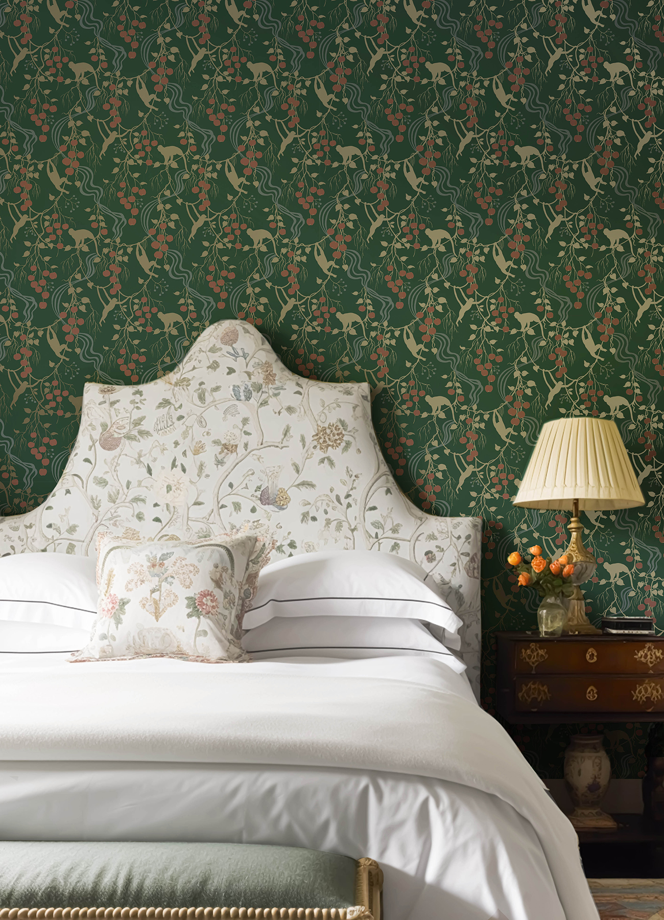 Linden Dark Green Jungle Canopy Wallpaper