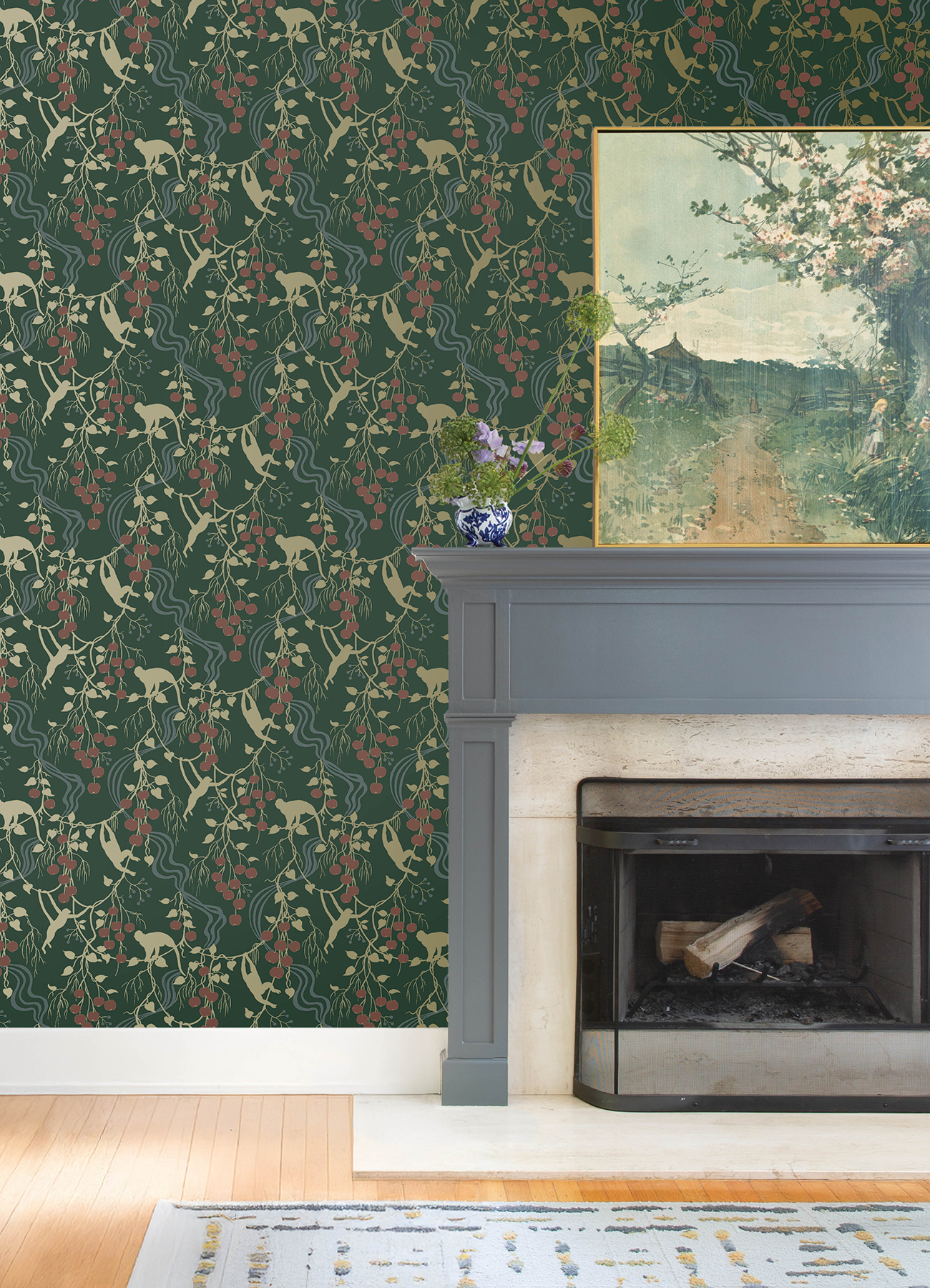 Linden Dark Green Jungle Canopy Wallpaper