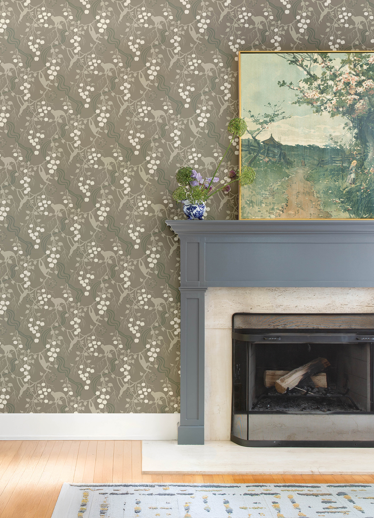 Linden Stone Jungle Canopy Wallpaper